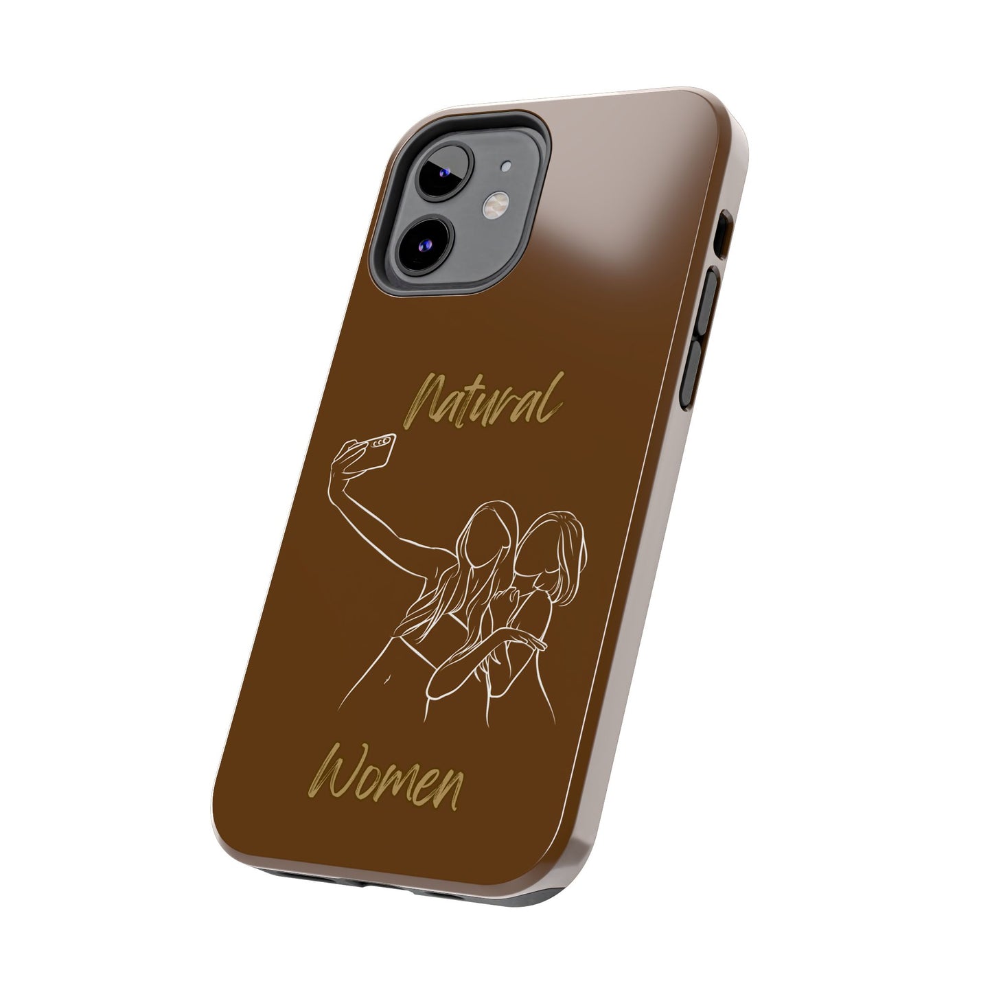 Natural Woman Friends Selfie (WL)Tough Phone Cases BROWN