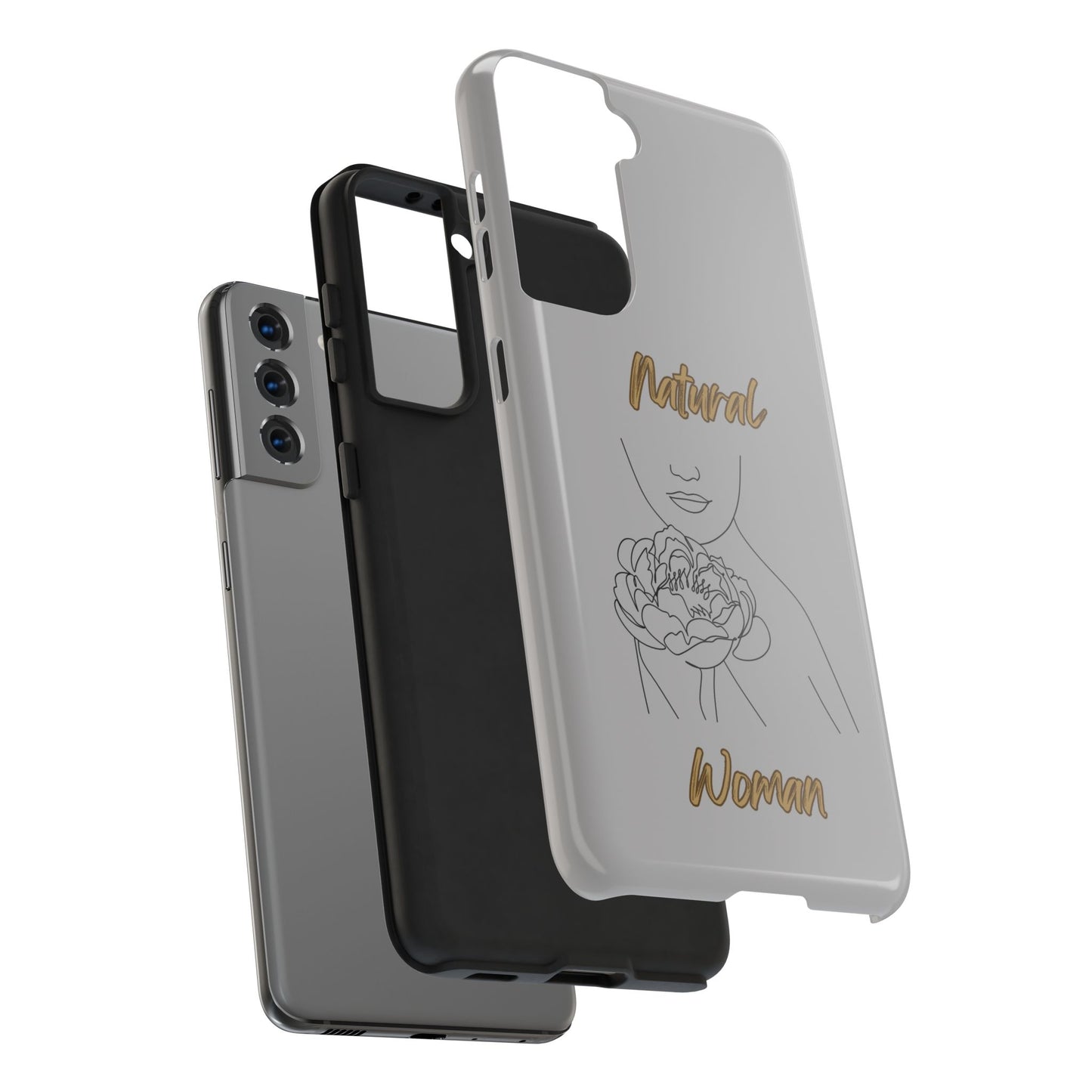Natural Woman Kissed Flower (BL)Tough Phone Cases LIGHT GREY