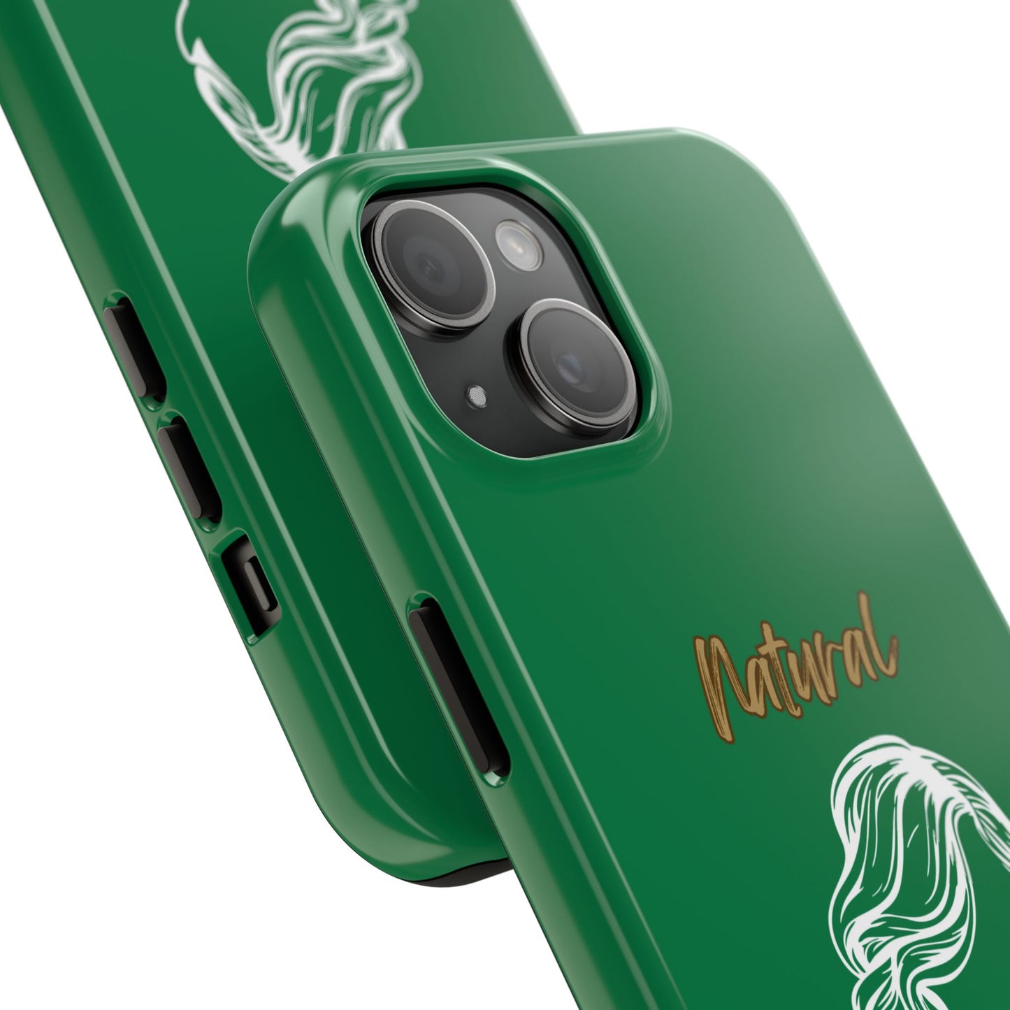 Natural Woman Long Curl (WL)Tough Phone Cases DARK GREEN