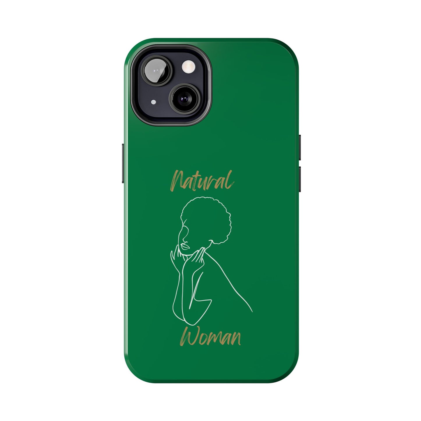 Natural Woman Cute Afro (WL)Tough Phone Cases DARK GREEN