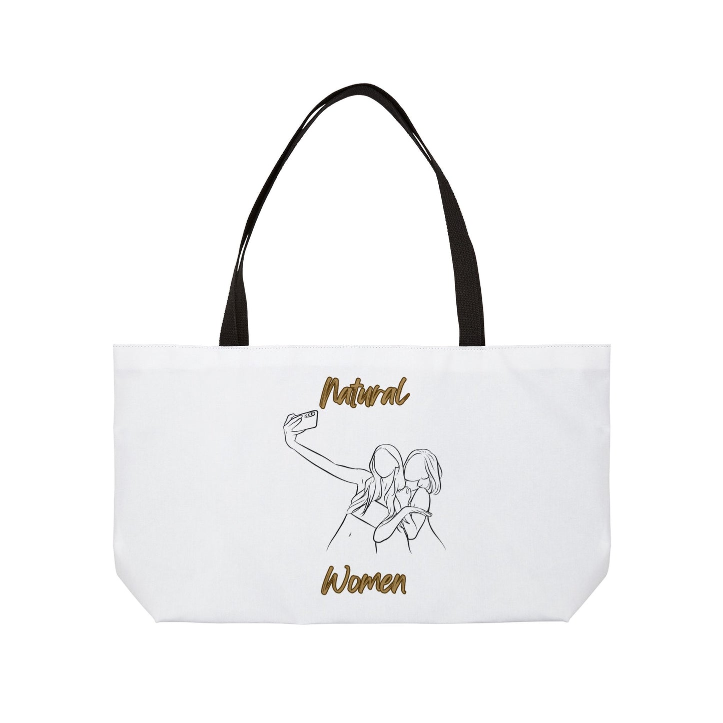 Natural Women Friends Selfie (BL) Weekender Tote Bag WHITE