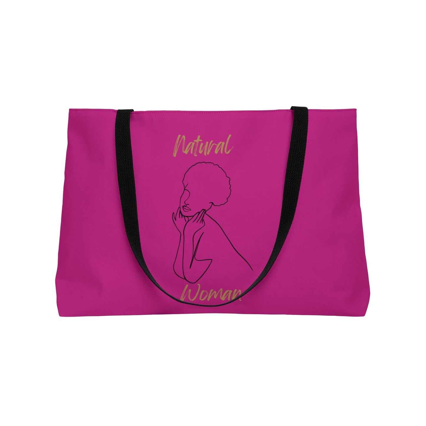 Natural Woman Cute Afro (BL) Weekender Tote Bag PINK