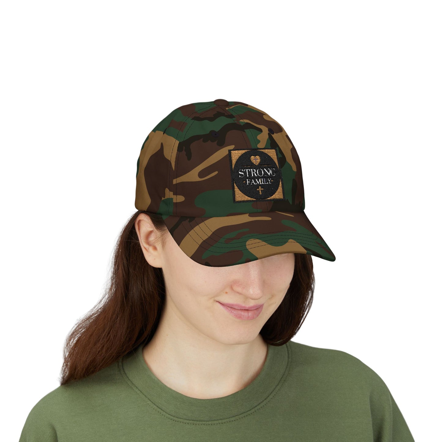 Strong Family Custom Casual Cap - GREEN CAMO