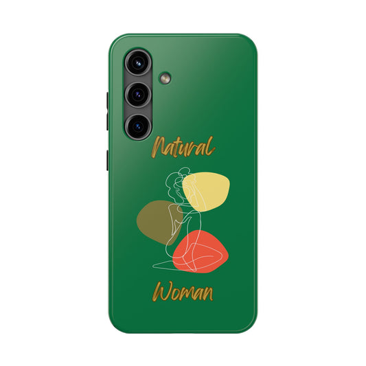 Natural Woman Colorful Pose (WL)Tough Phone Cases DARK GREEN