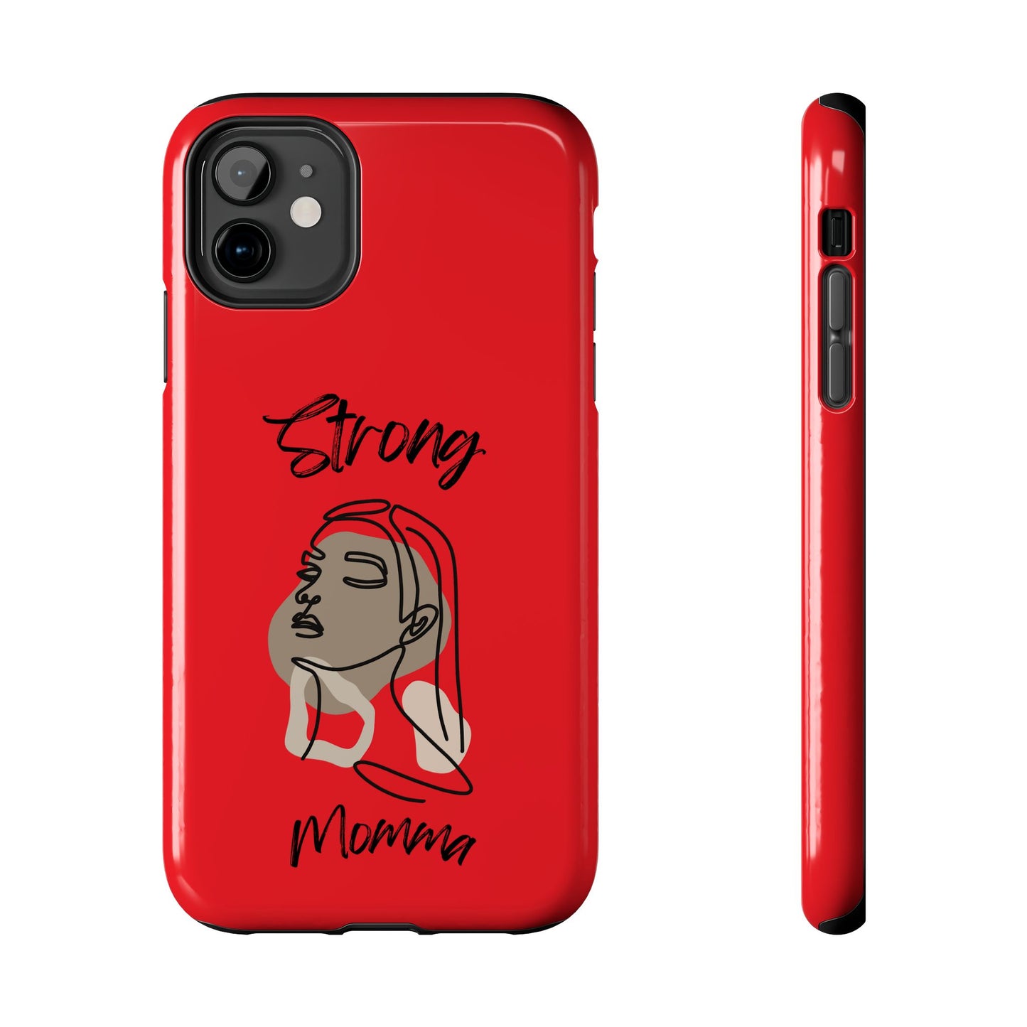 STRONG MOMMA Samsung Galaxy Tough Phone Cases (BL) Red