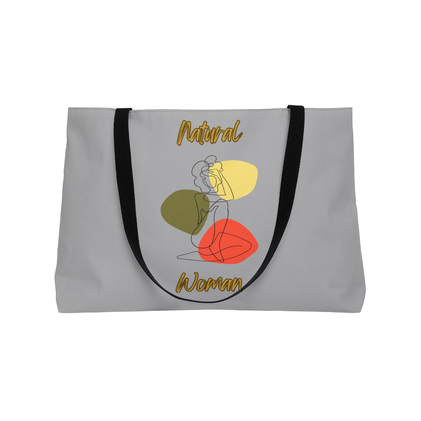 Natural Woman Colorful Pose (BL) Weekender Tote Bag LIGHT GREY