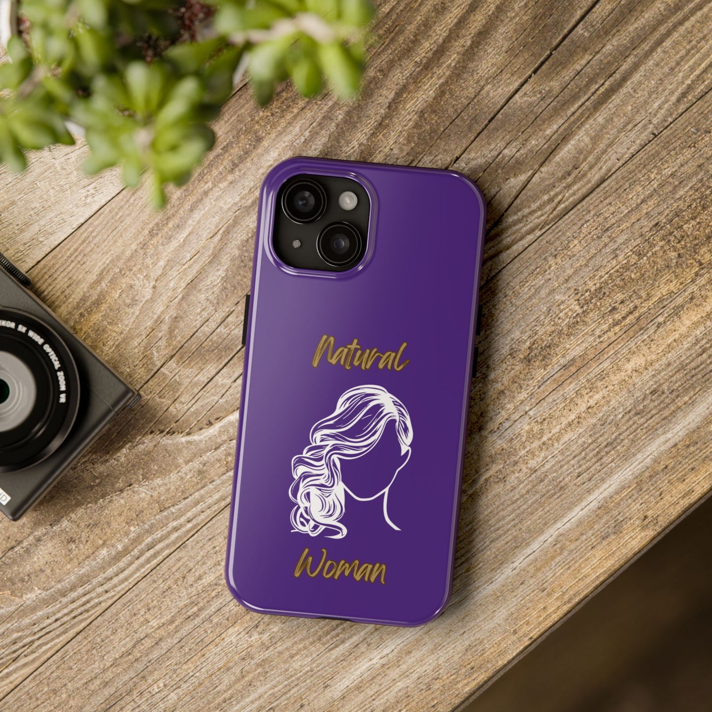 Natural Woman Long Curl (WL)Tough Phone Cases PURPLE