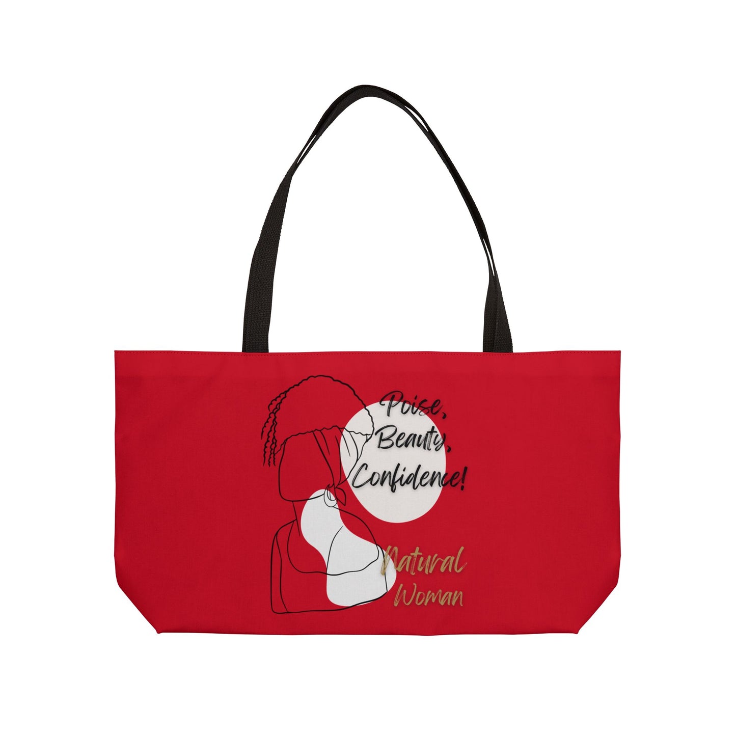Natural Woman Puff (BL) Weekender Tote Bag DARK RED