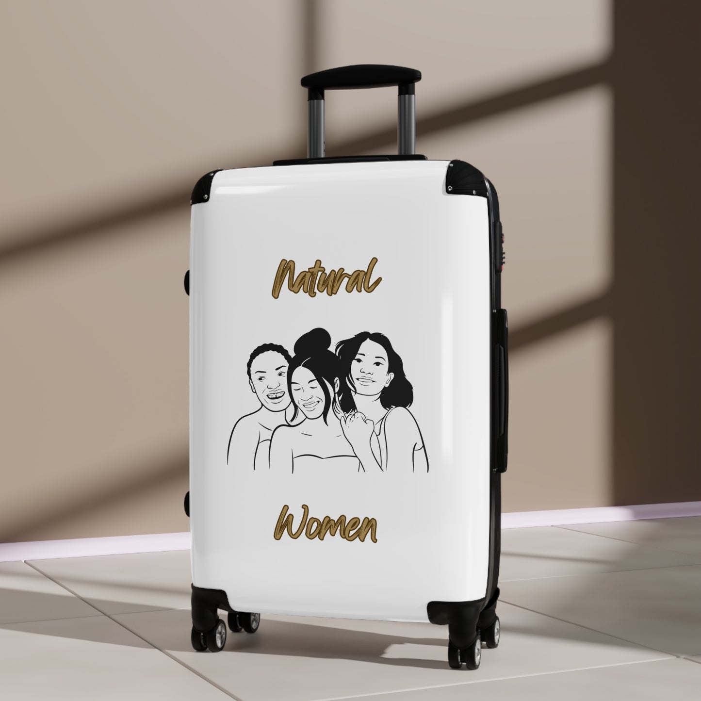 Natural Woman Laughing Friends (BL) Suitcase WHITE