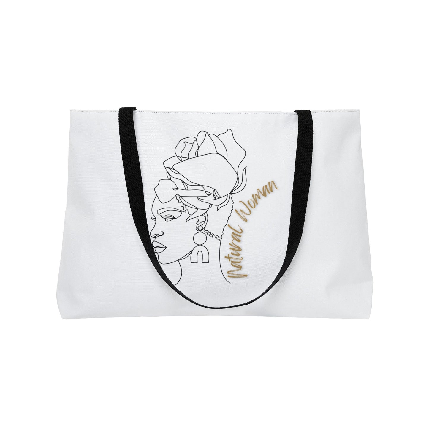 Natural Woman Flower Wrap (BL) Weekender Tote Bag WHITE
