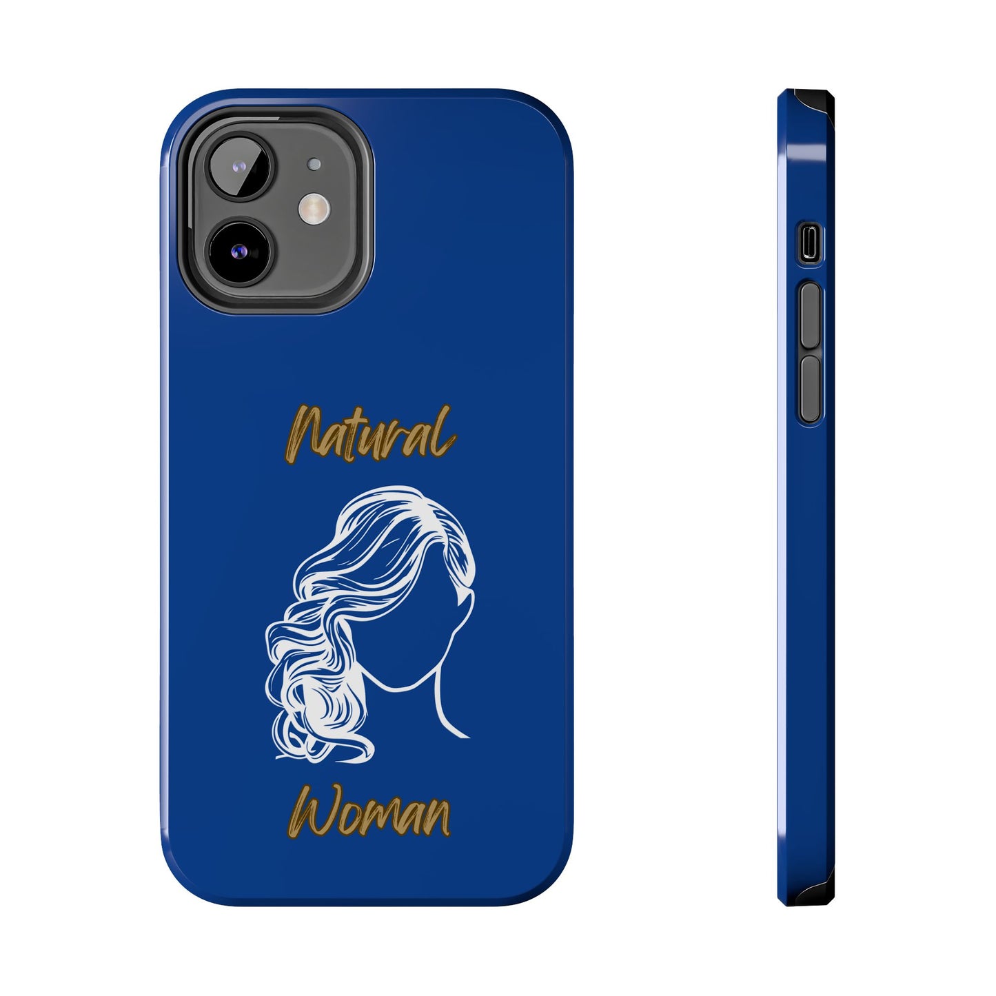 Natural Woman Long Curl (WL)Tough Phone Cases DARK BLUE