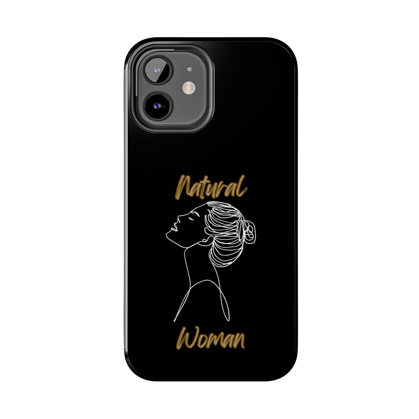 Natural Woman Wet Bun (WL) Tough Phone Cases BLACK