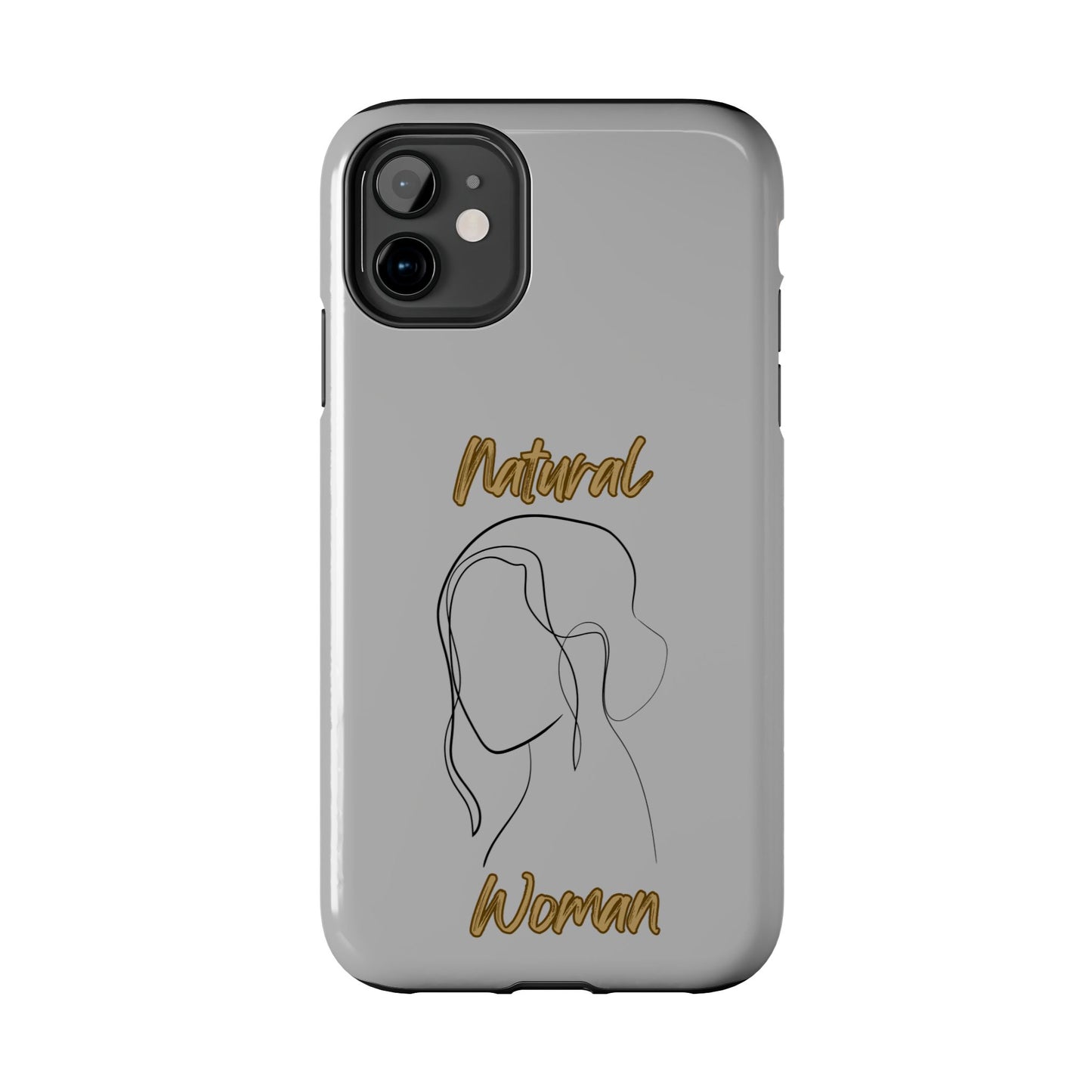 Natural Woman Hanging Hair (BL) Tough Phone Cases LIGHT GREY