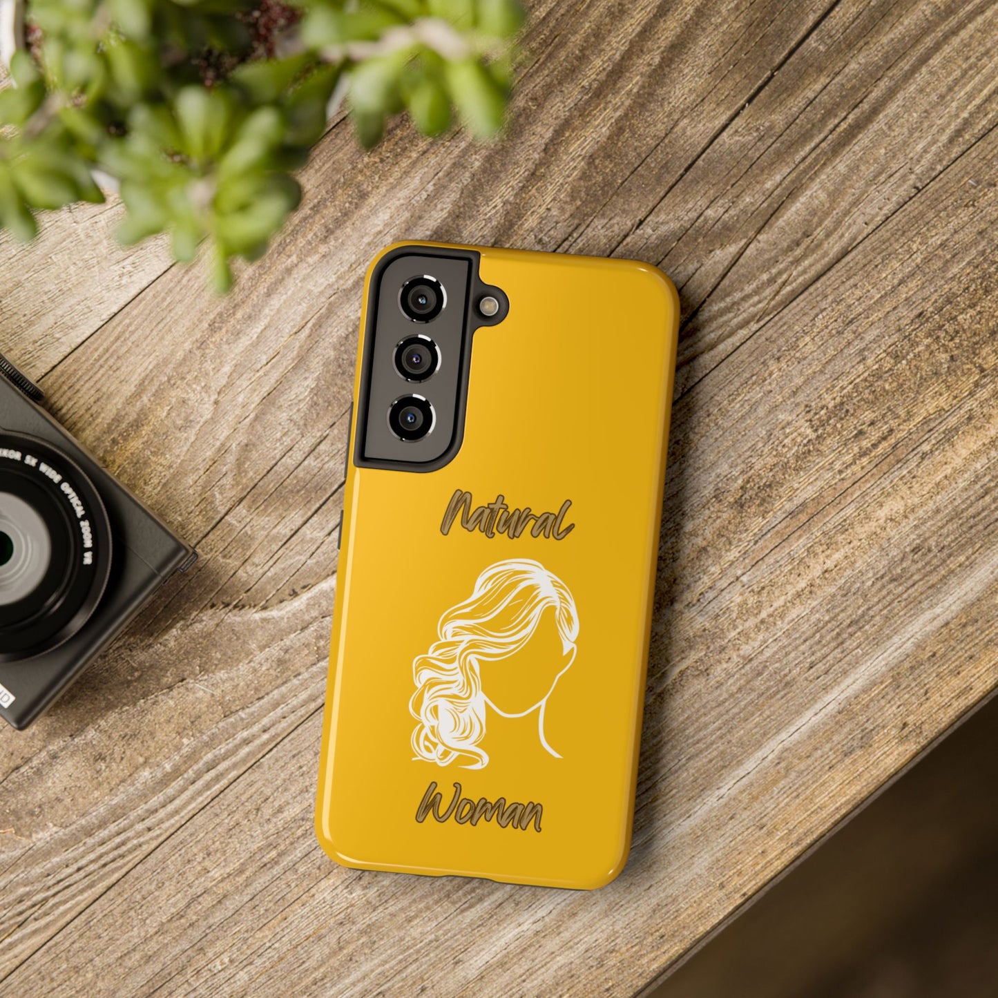 Natural Woman Long Curl (WL)Tough Phone Cases YELLOW