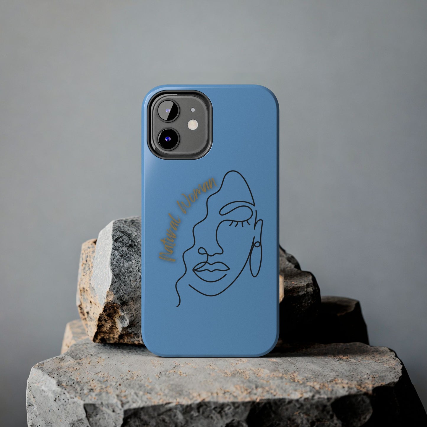 Natural Woman Half Face (BL)Tough Phone Case LIGHT BLUE