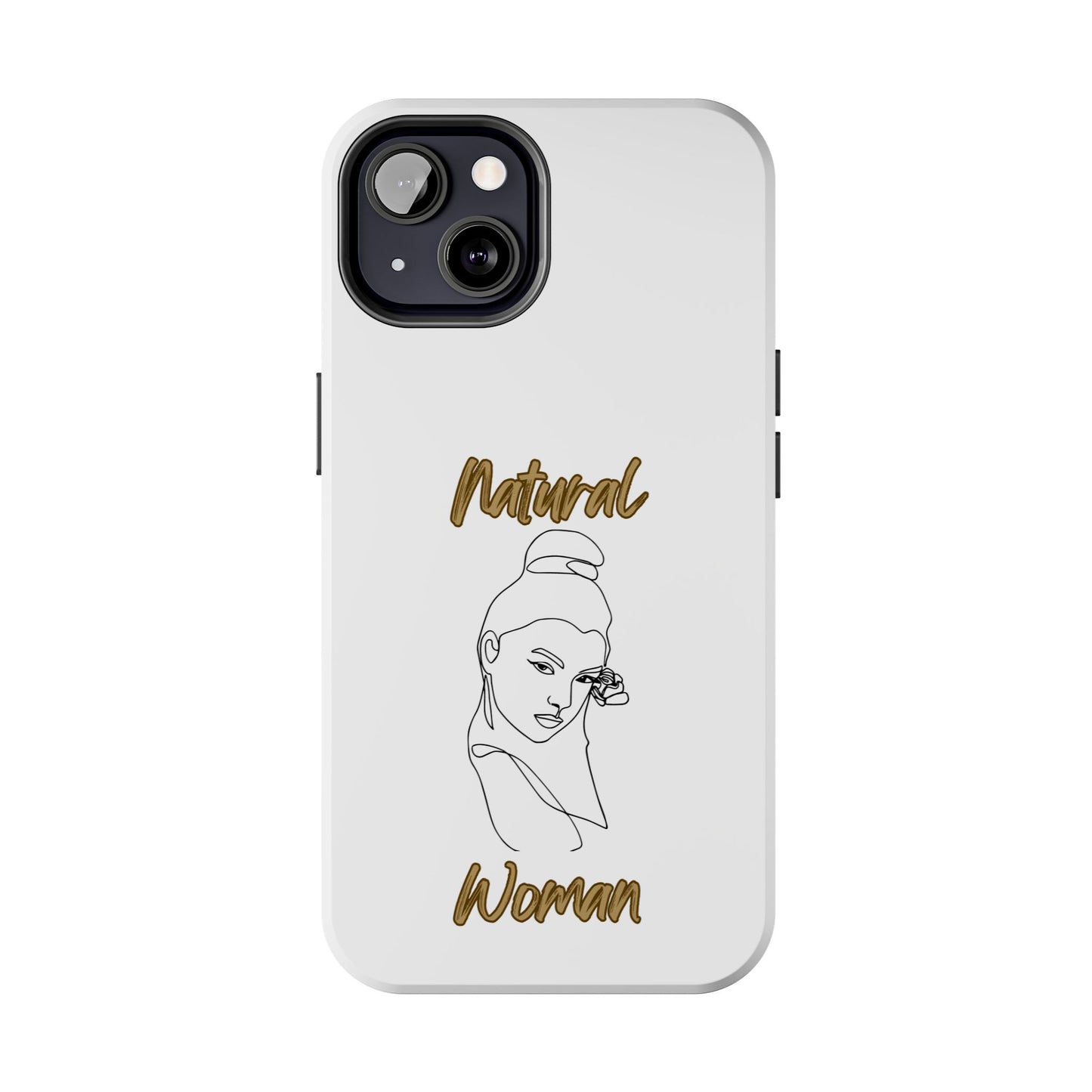 Natural Woman Sassy Bun (BL) Tough Phone Cases WHITE