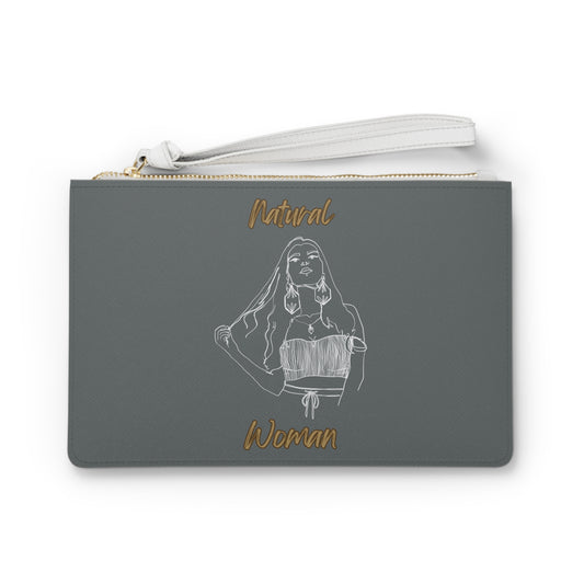 Natural Woman Thinking (WL) Clutch Bag DARK GREY
