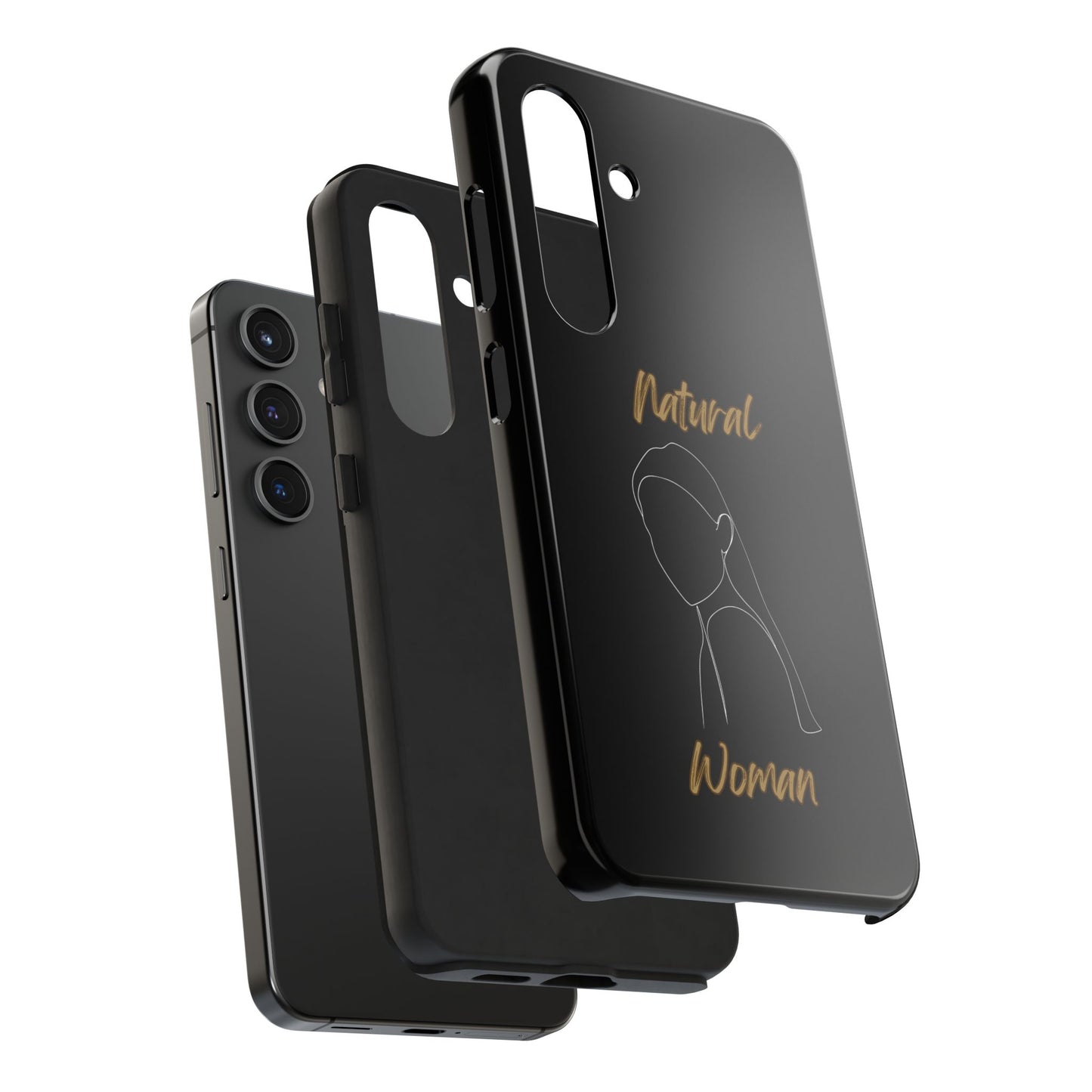 Natural Woman Tilted Look (WL) Tough Phone Cases BLACK