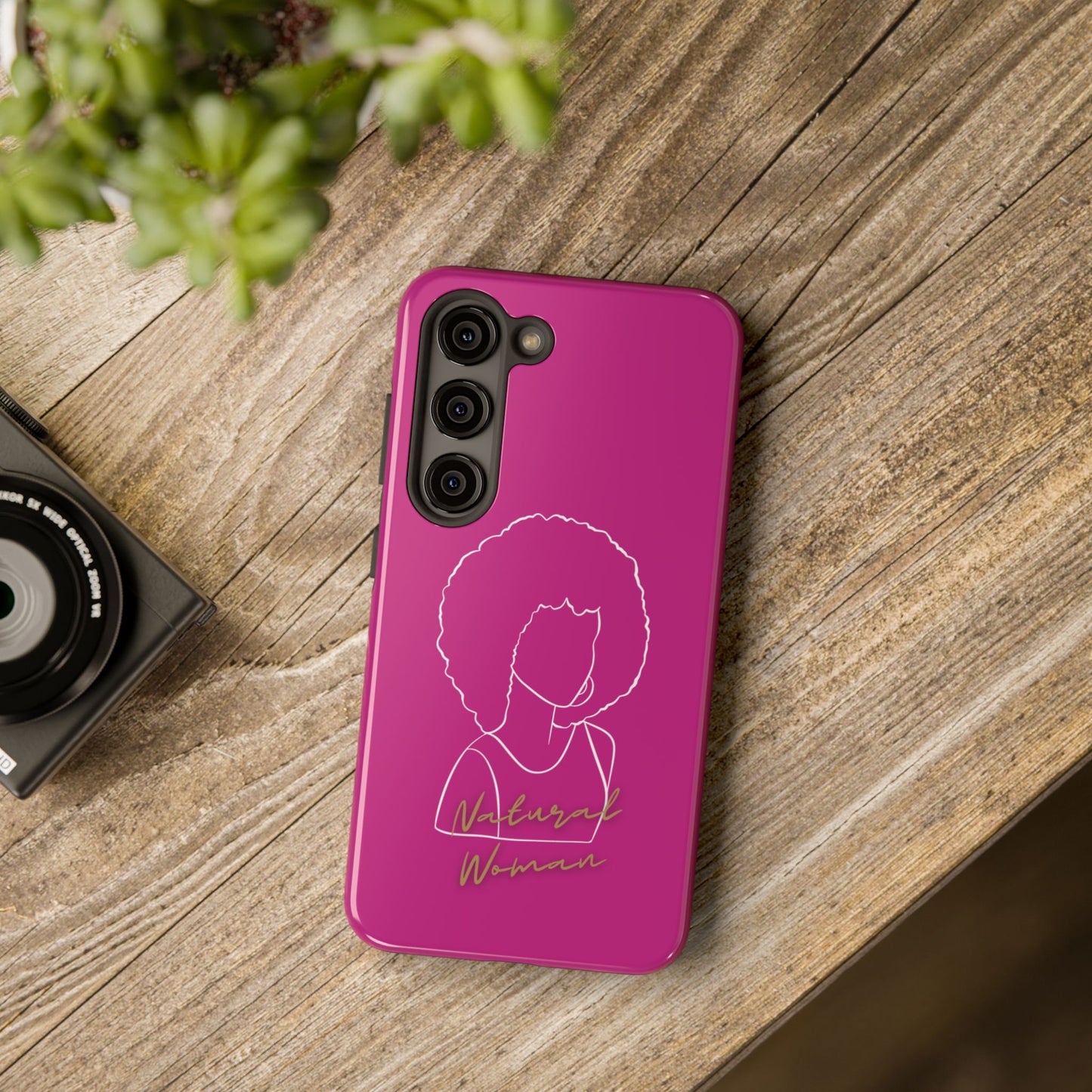 Natural Woman Afro (WL)Tough Phone Cases PINK