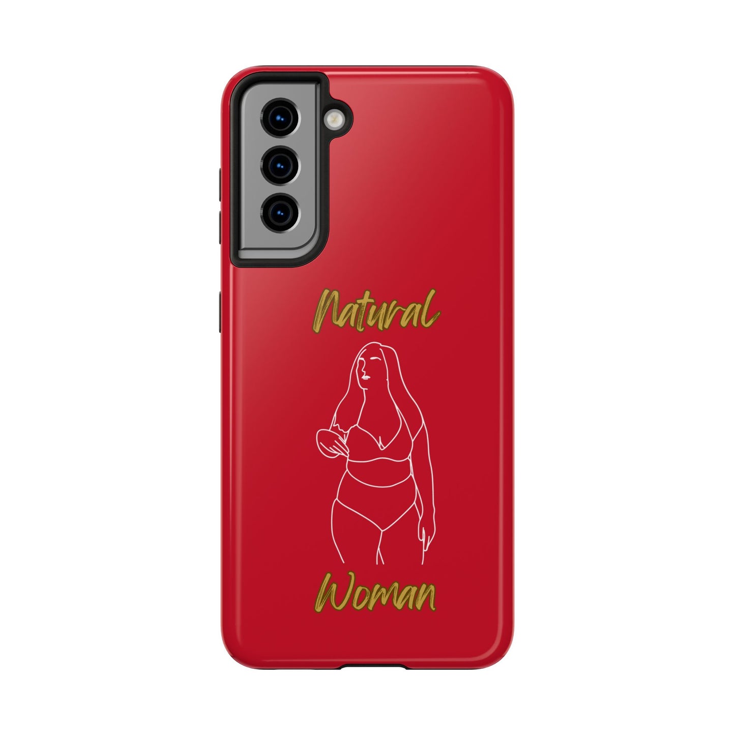 Natural Woman Full Beauty (WL)Tough Phone Cases DARK RED