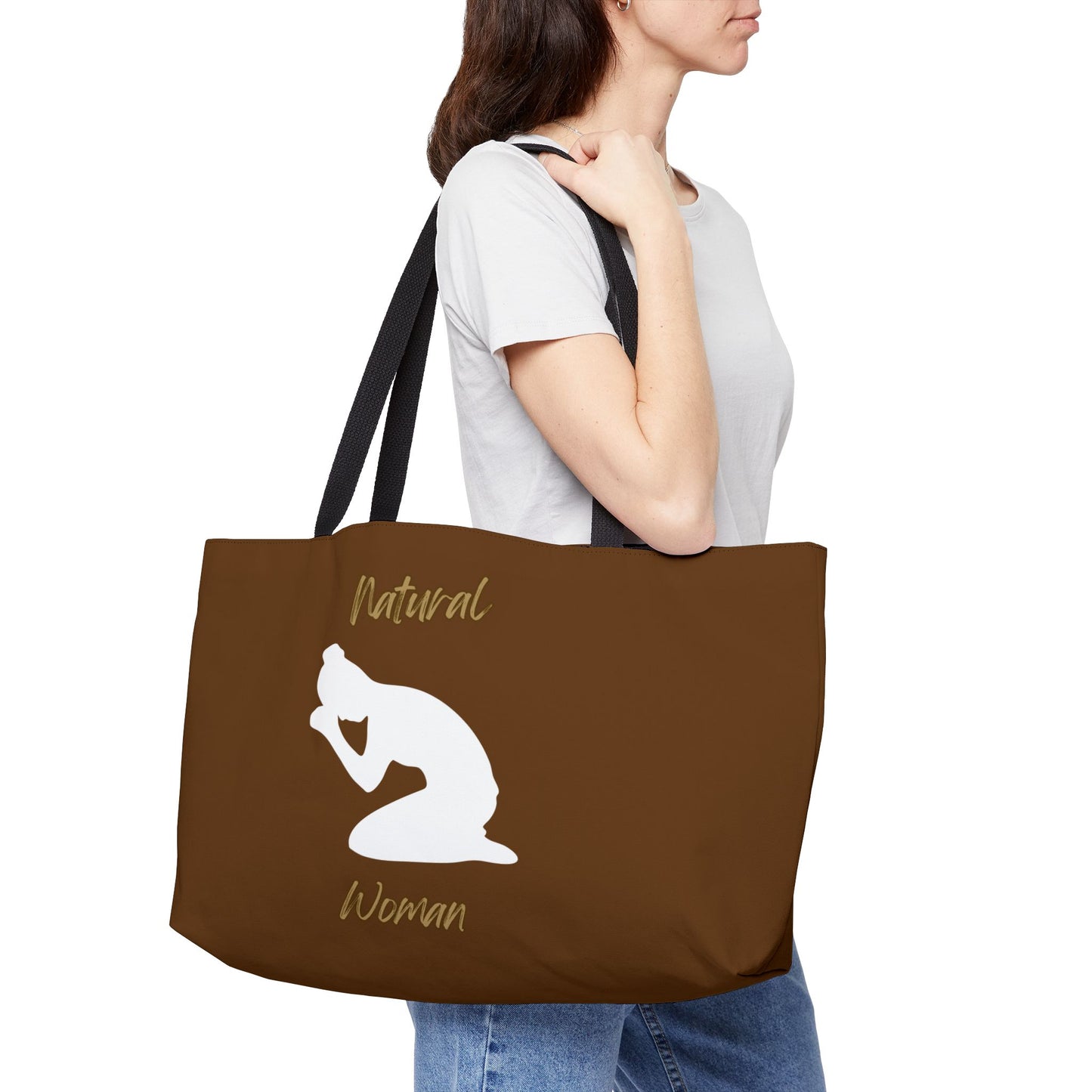 Natural Woman Pray (WL) Weekender Tote Bag BROWN