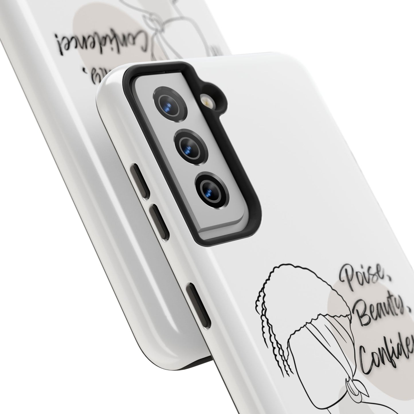 Natural woman Puff (BL)Tough Phone Cases WHITE