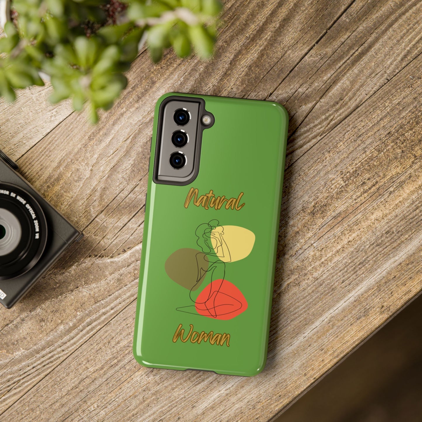 Natural Woman Colorful Pose (BL)Tough Phone Cases GREEN