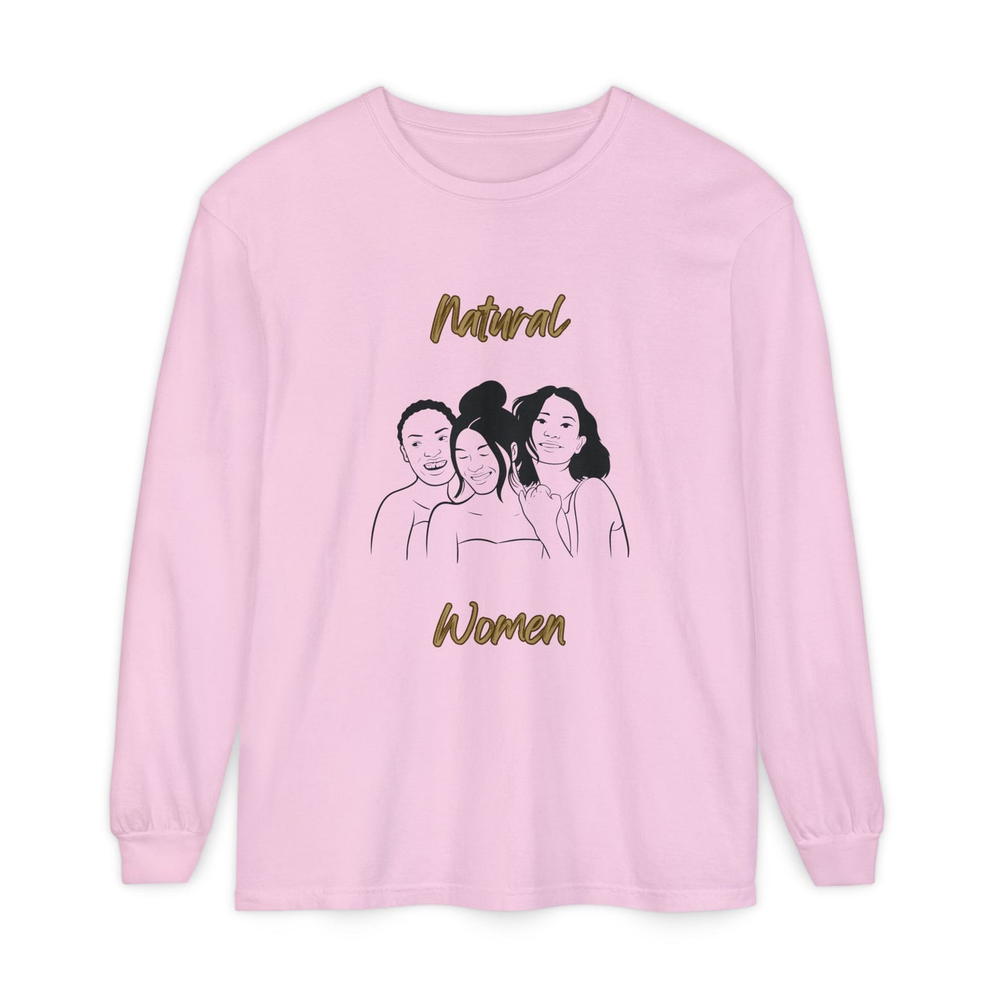 Natural Woman Laughing Friends (BL) Long Sleeve T-Shirt