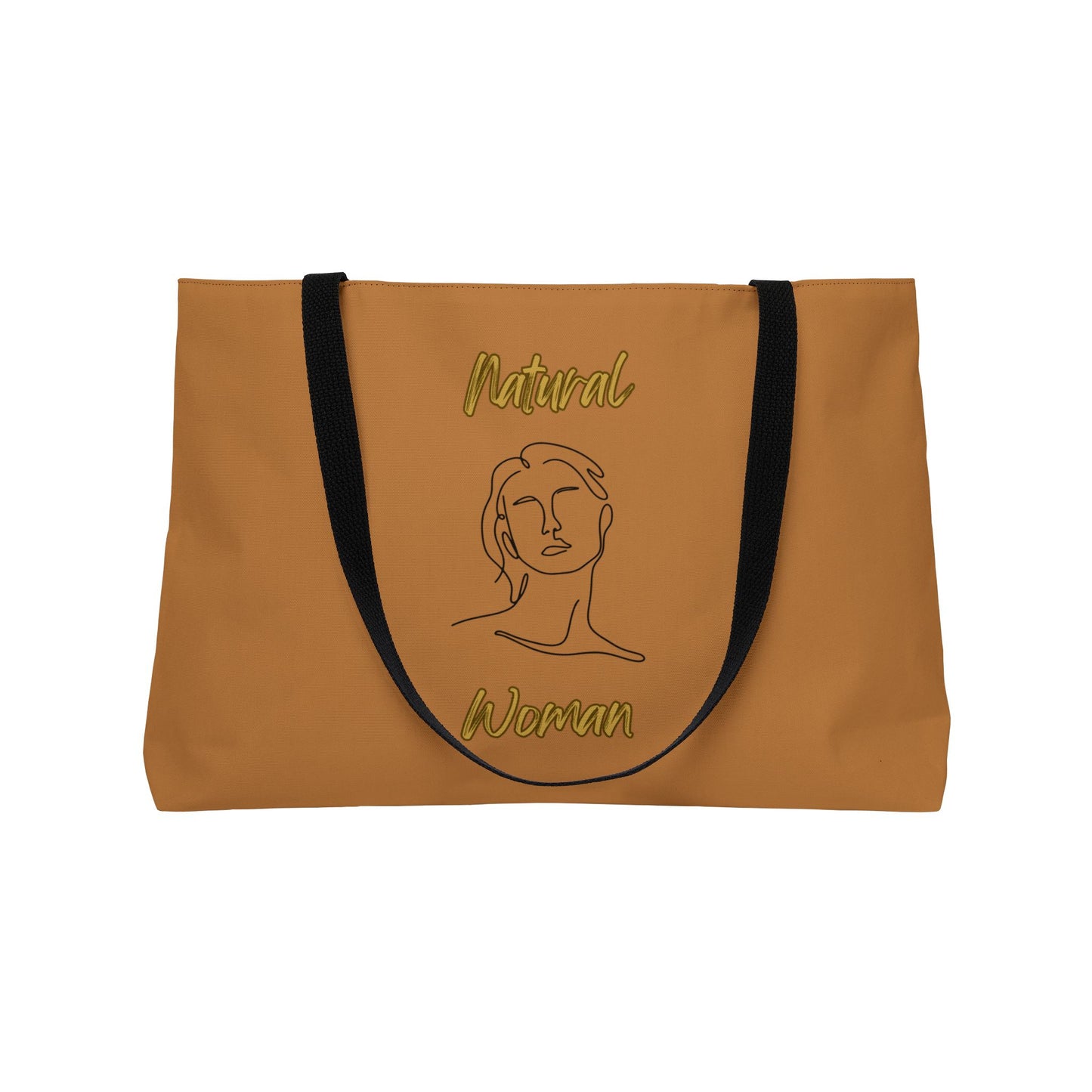Natural Woman Hello (BL) Weekender Tote Bag LIGHT BROWN