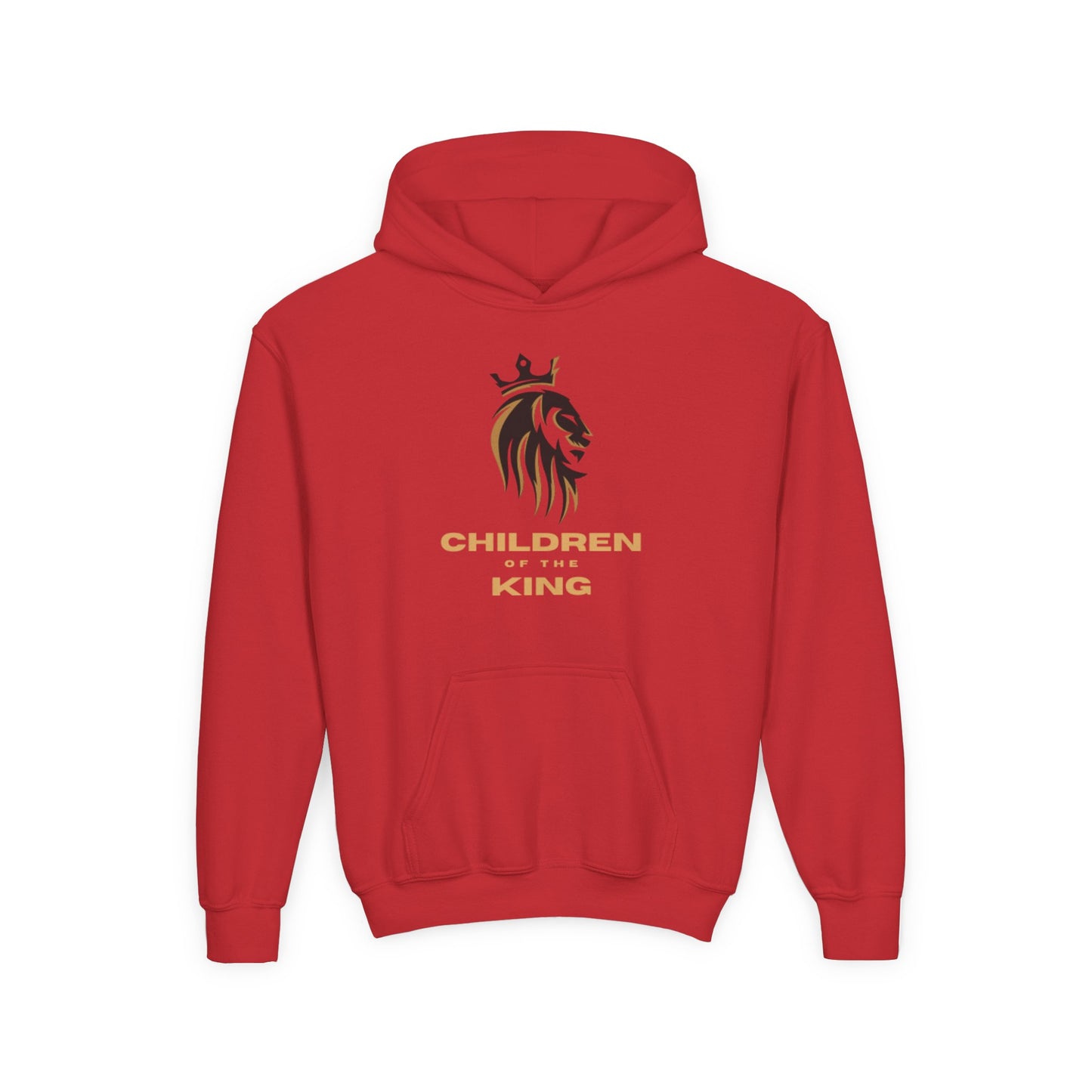 "Children of the King" Hoodie - BLACK Lion Design with Isaiah 54:13