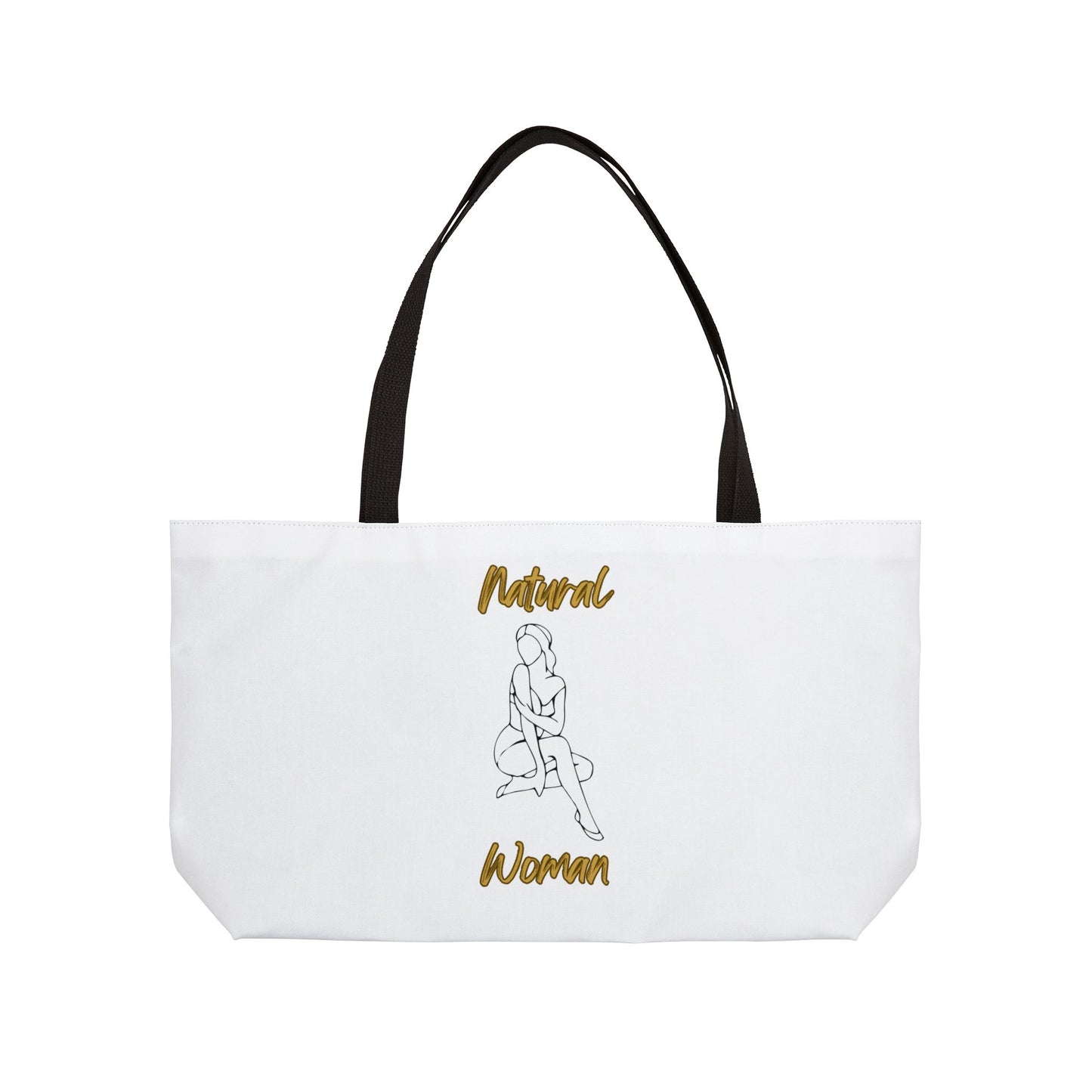 Natural Woman Shoulder Action (BL) Weekender Tote Bag WHITE