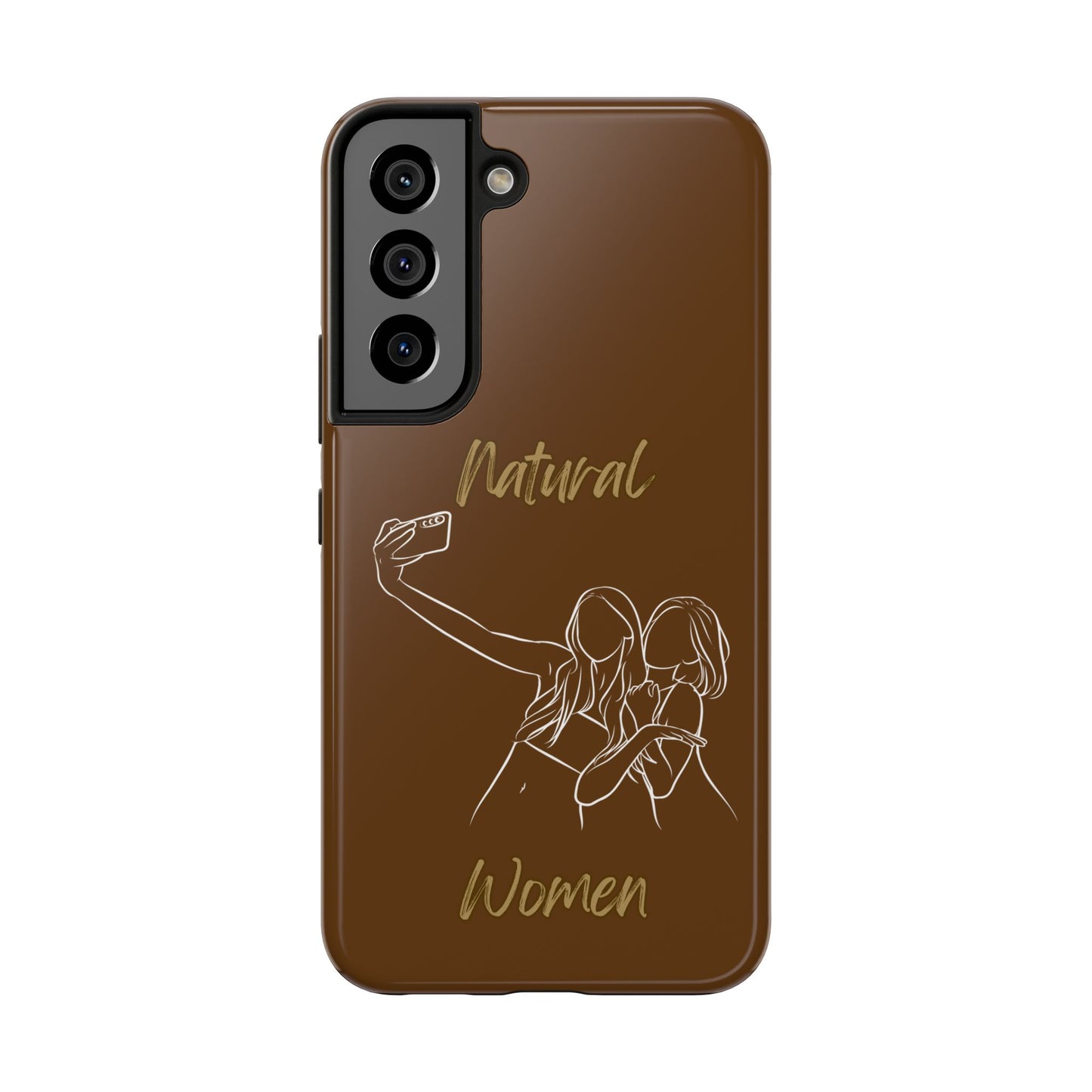 Natural Woman Friends Selfie (WL)Tough Phone Cases BROWN