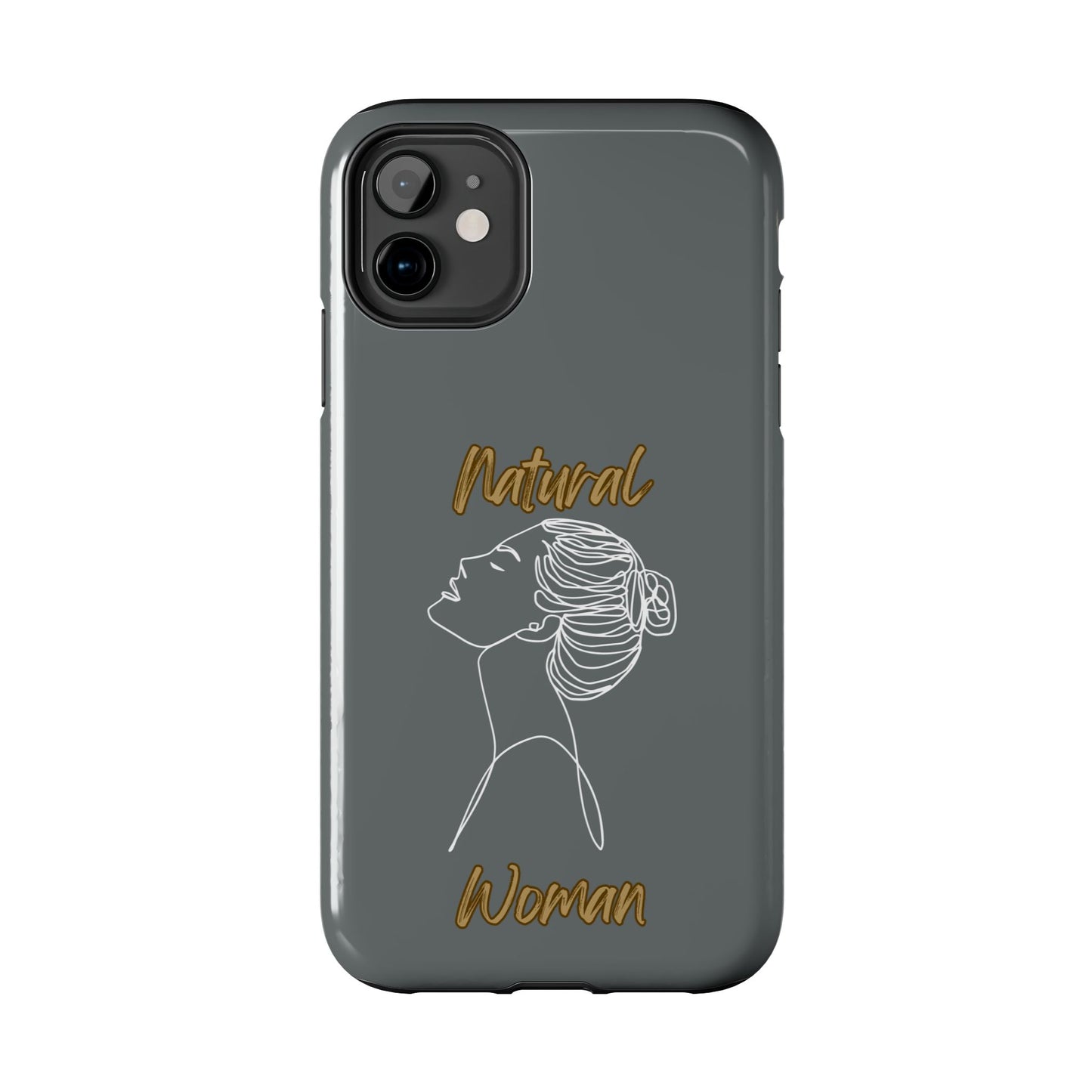 Natural Woman Wet Bun (WL) Tough Phone Cases DARK GREY