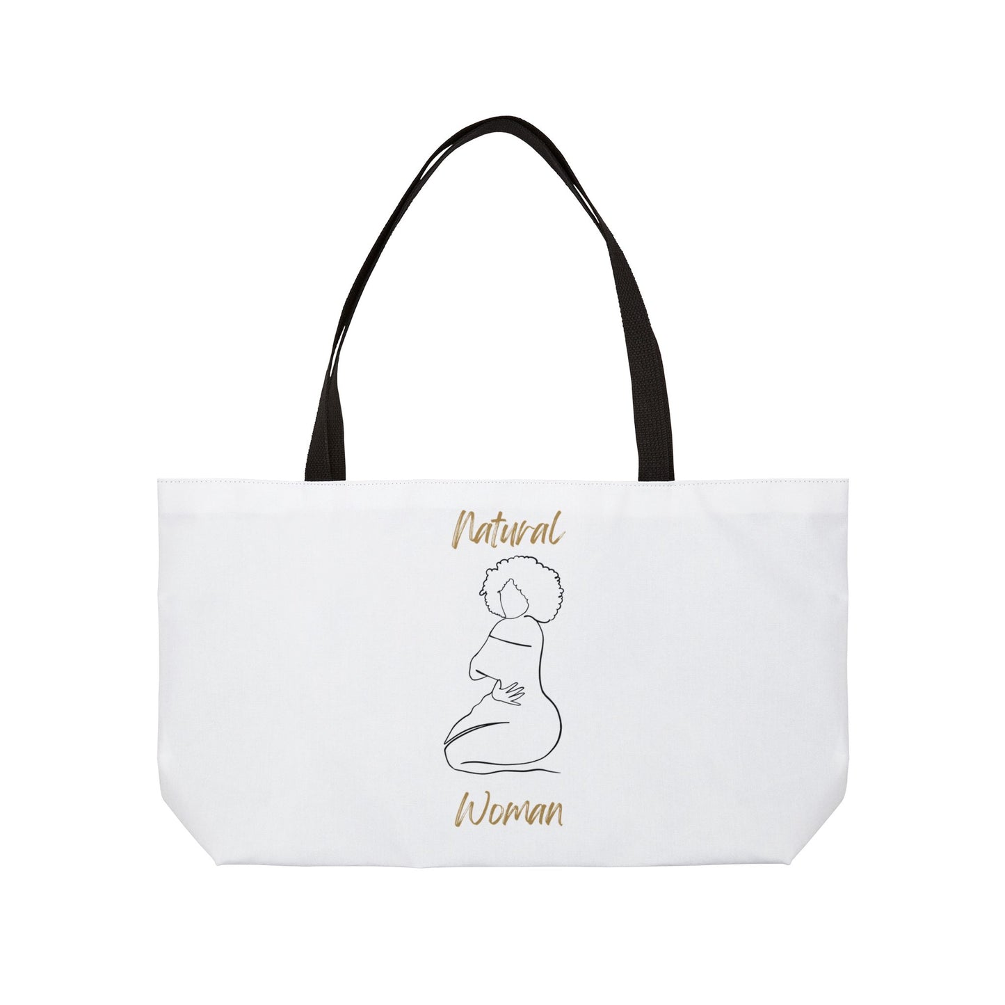 Natural Woman Hug (BL) Weekender Tote Bag WHITE