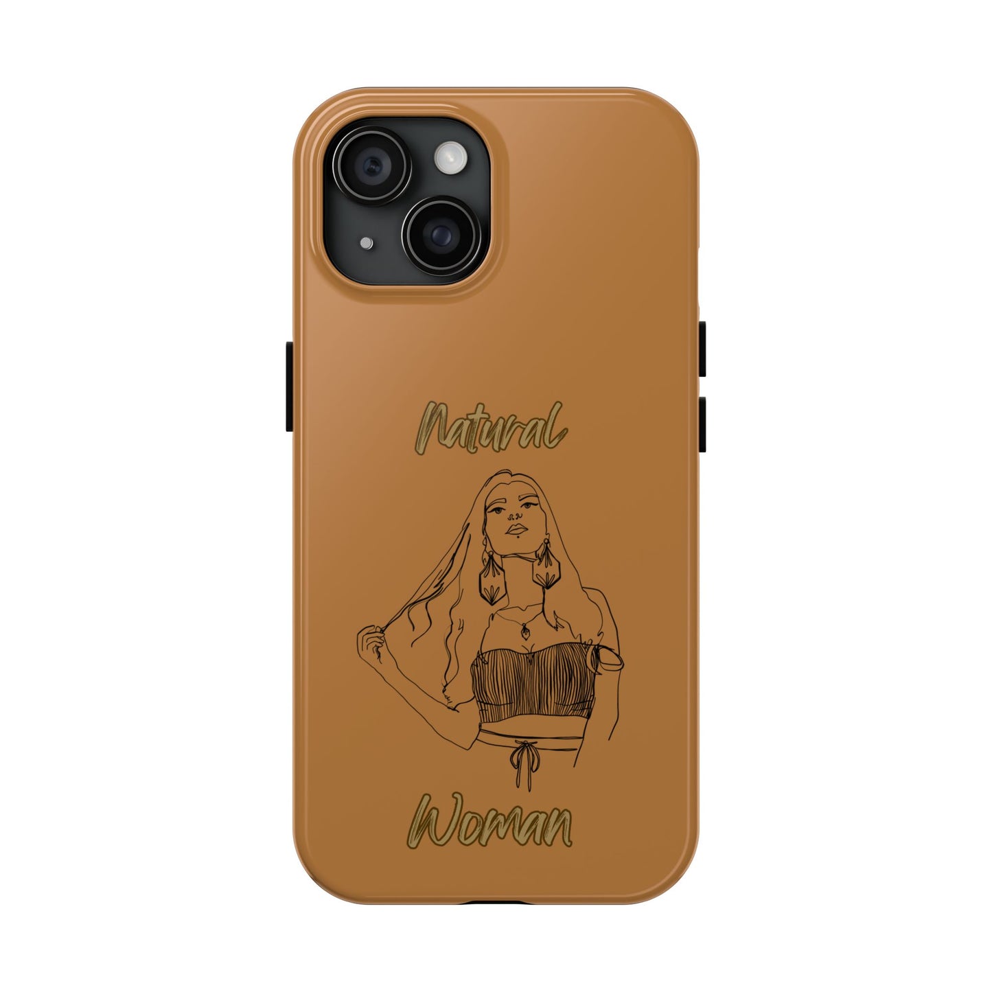 Natural Woman Thinking (BL)Tough Phone Cases LIGHT BROWN