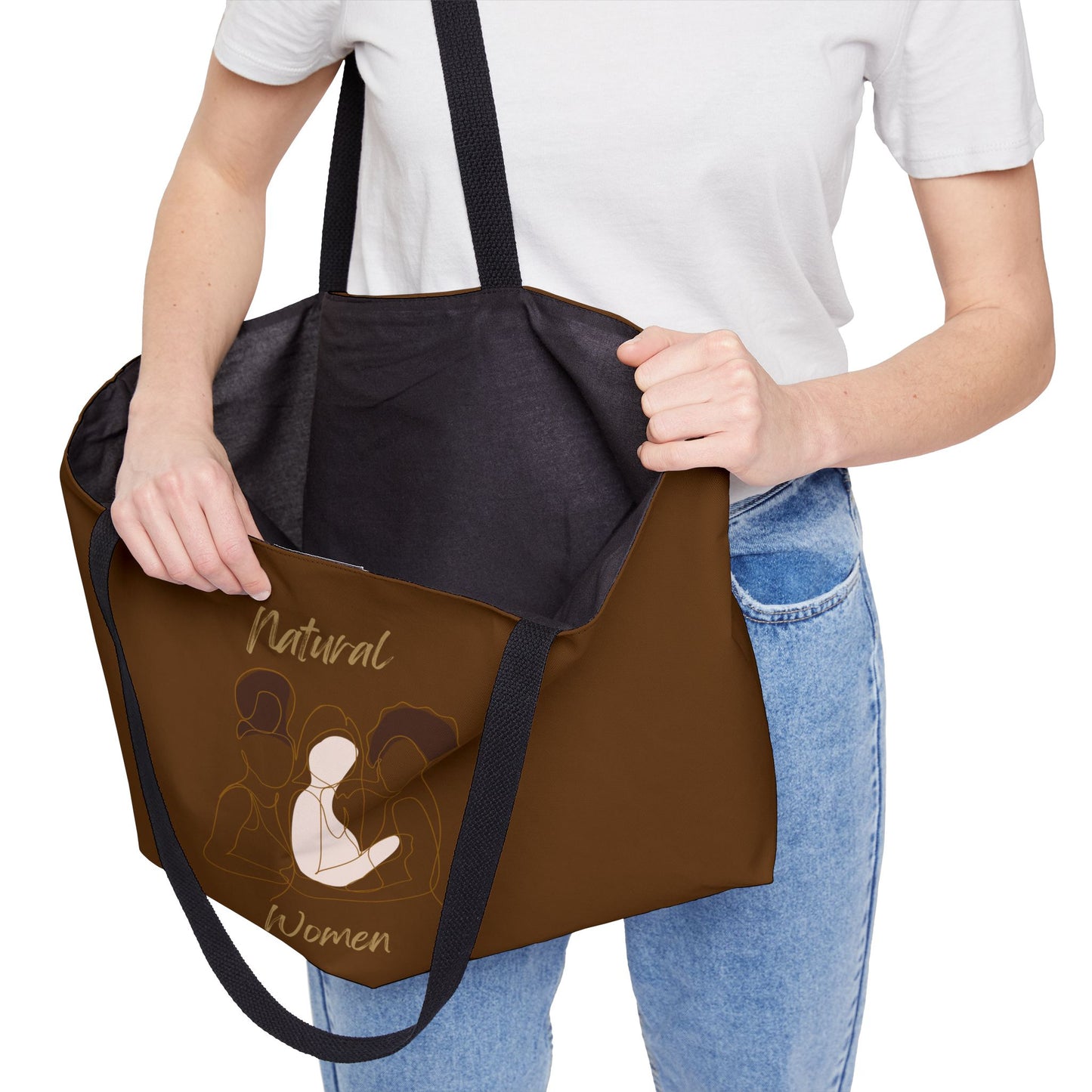 Natural Women Friends (BL) Weekender Tote Bag BROWN