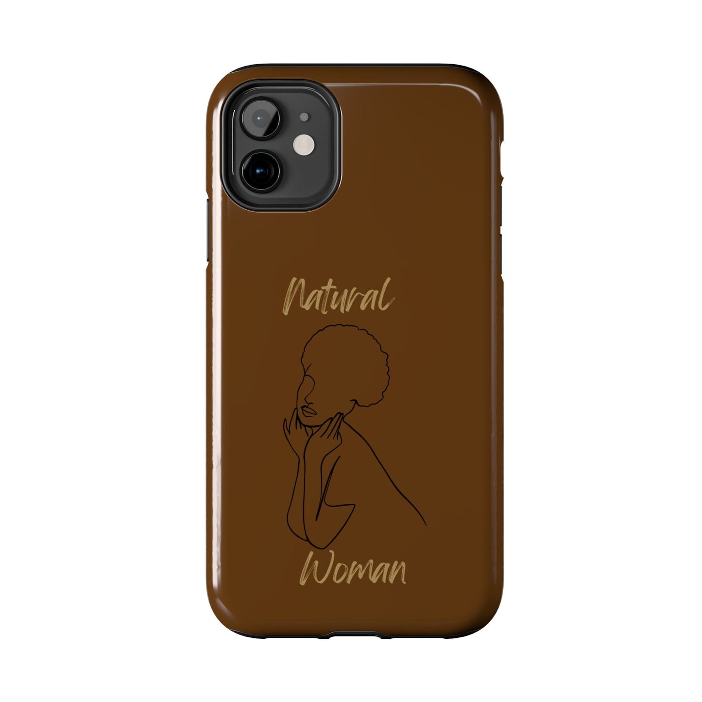 Natural Woman Cute Afro (BL)Tough Phone Cases BROWN