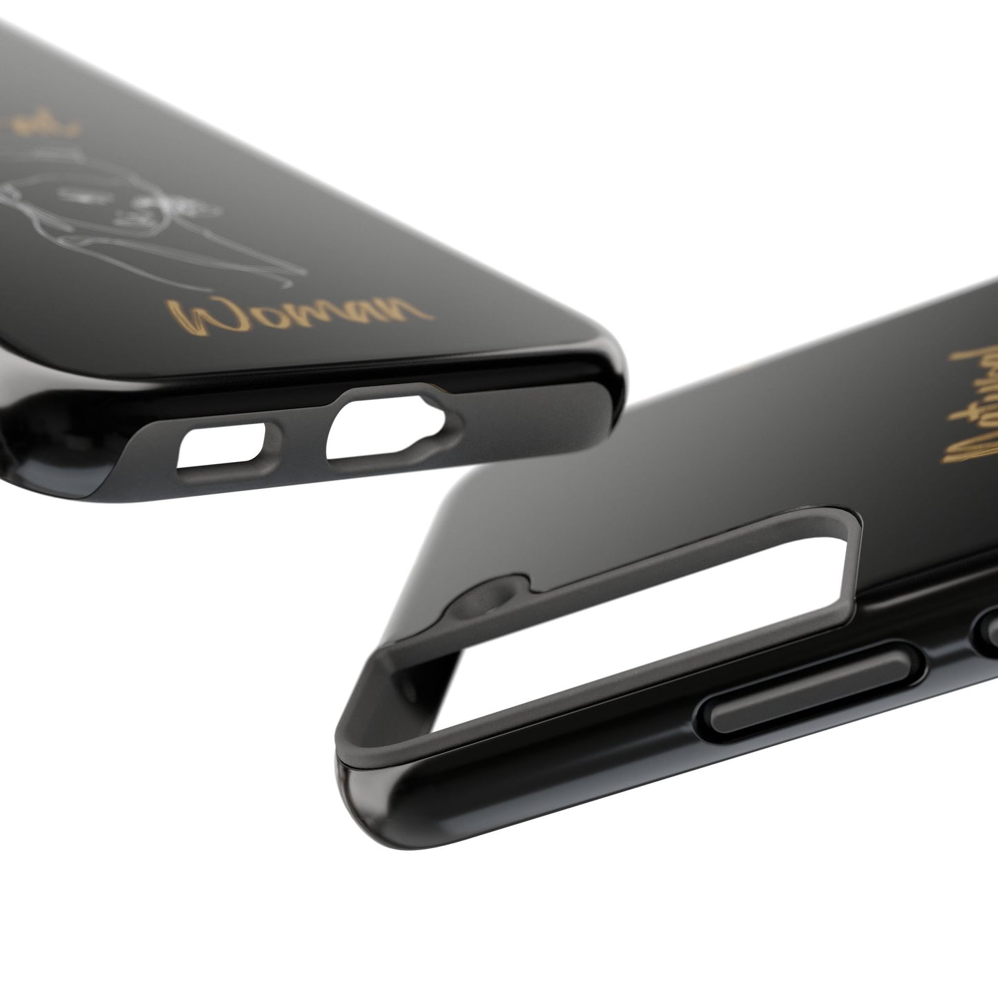 Natural Woman Sassy Bun (WL) Tough Phone Cases BLACK