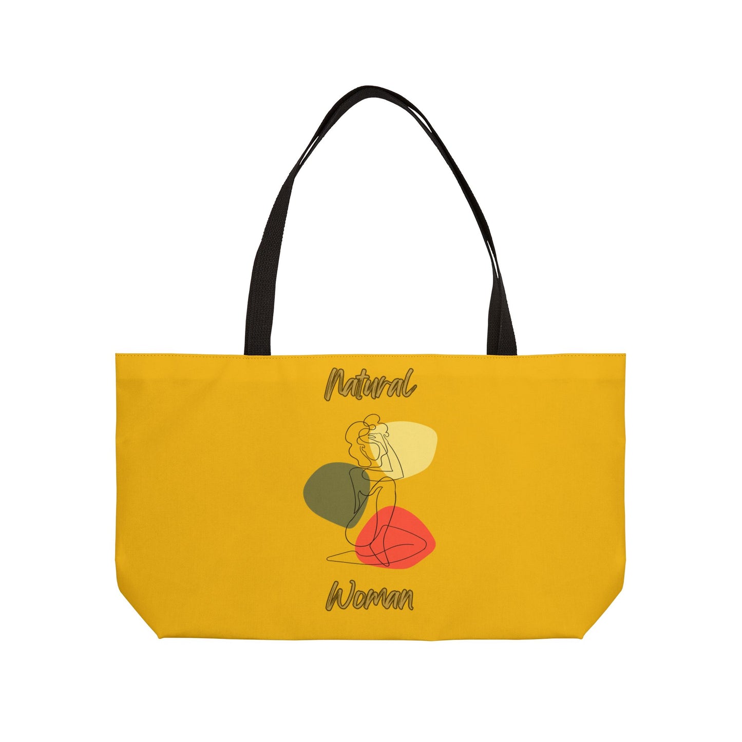Natural Woman Colorful Pose (BL) Weekender Tote Bag YELLOW