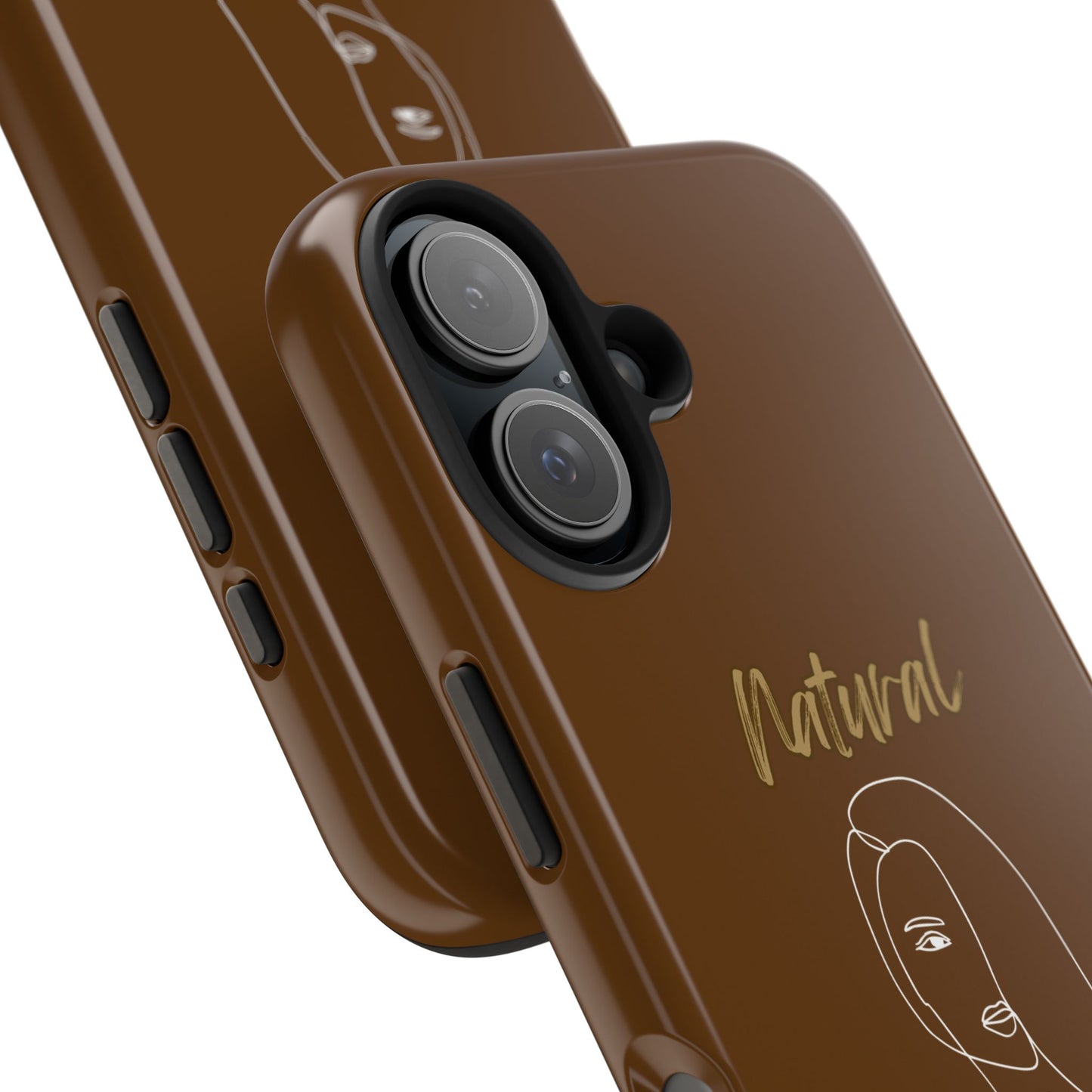 Natural Woman Covered Eye (WL)Tough Phone Cases BROWN