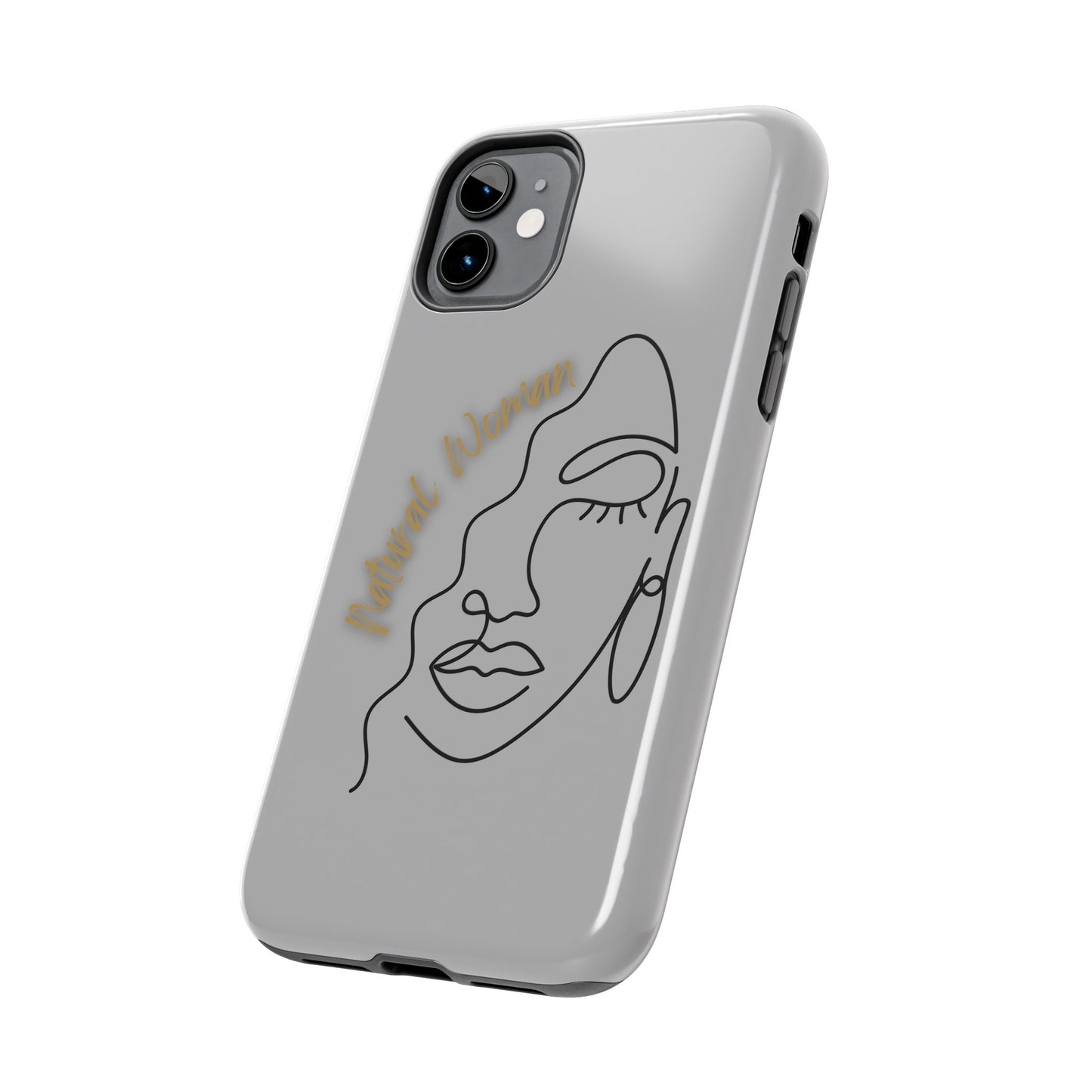 Natural Woman Half Face (BL)Tough Phone Case LIGHT GREY