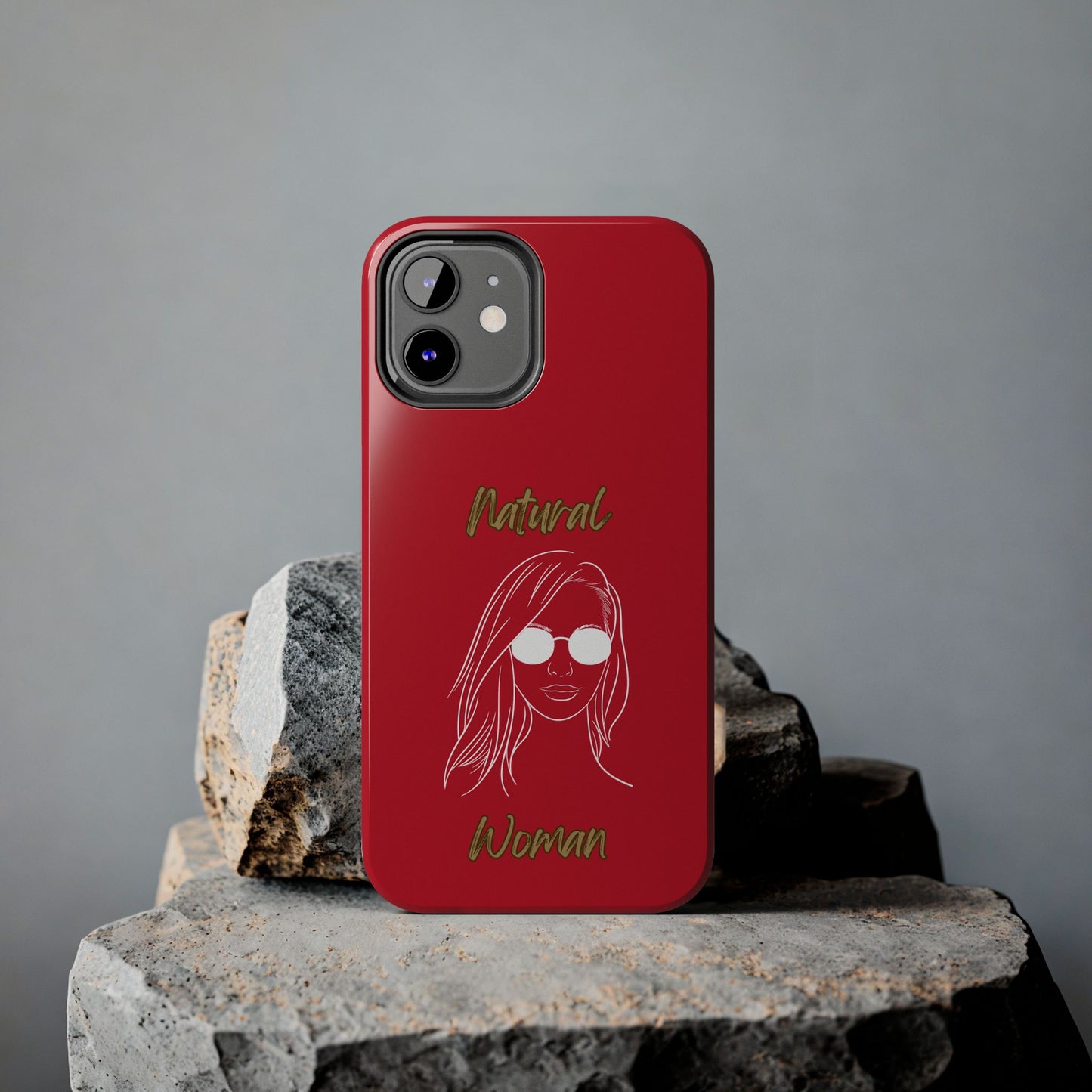 Natural Woman Shades (WL)Tough Phone Cases DARK RED