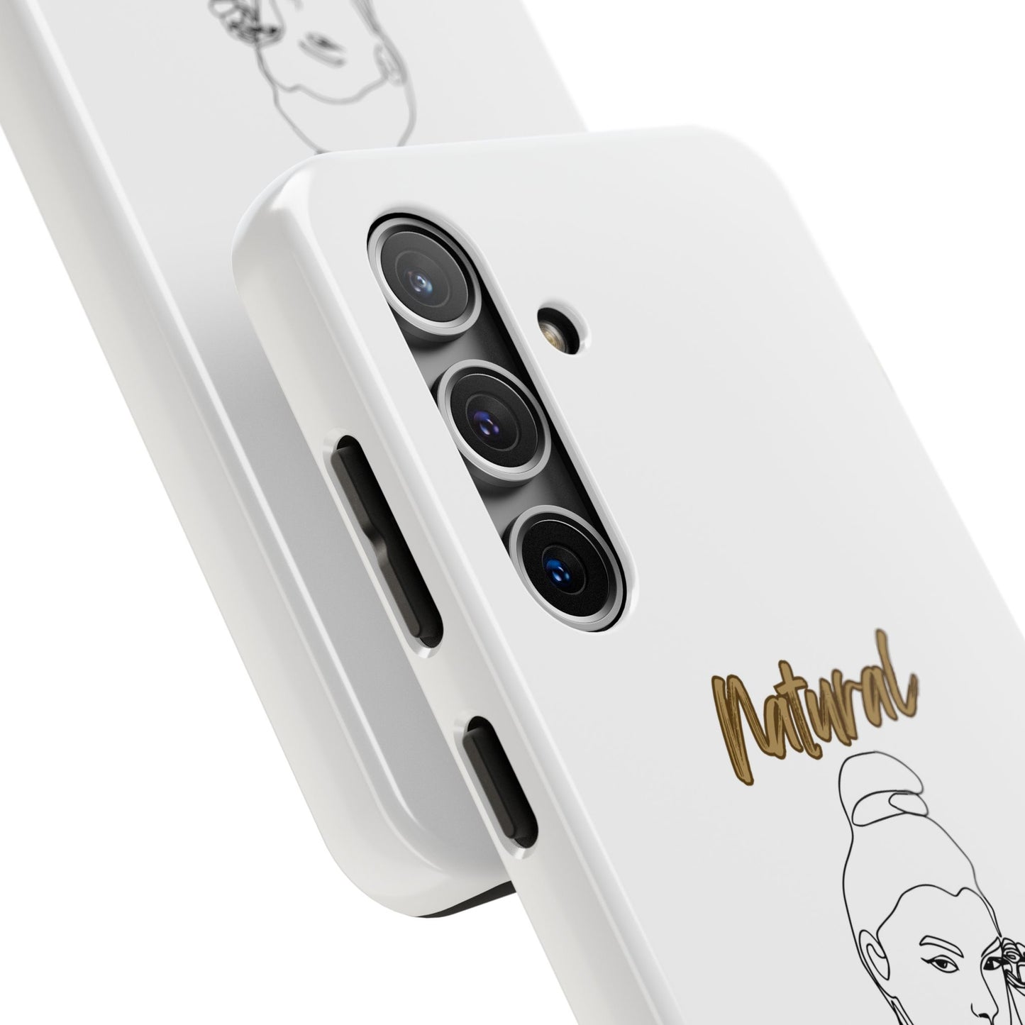 Natural Woman Sassy Bun (BL) Tough Phone Cases WHITE