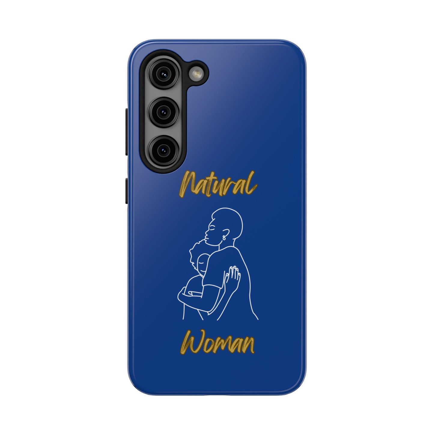 Natural Woman Safe With Momma (WL) Tough Phone Cases DARK BLUE