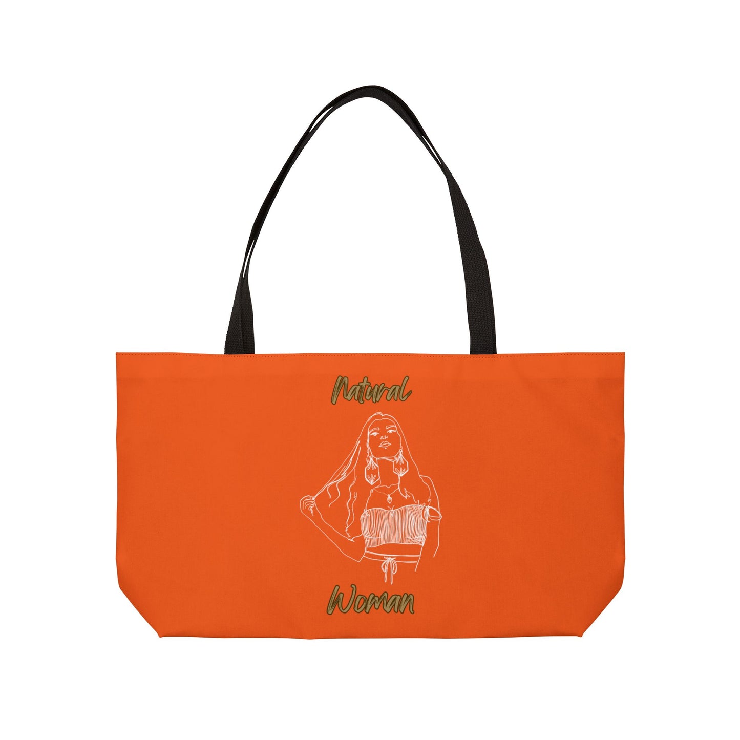 Natural Woman Thinking (WL) Weekender Tote Bag ORANGE