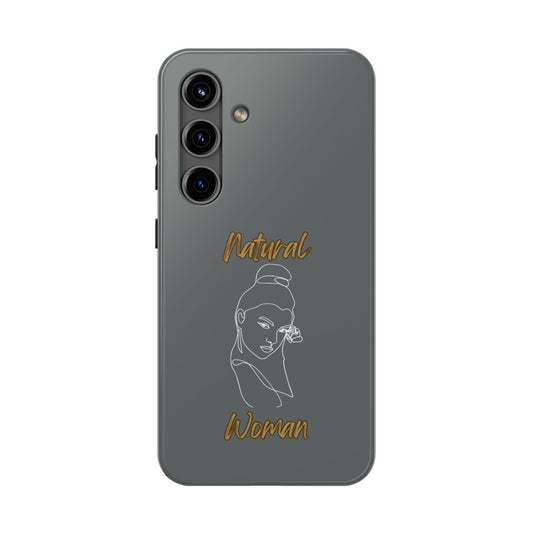 Natural Woman Sassy Bun (WL) Tough Phone Cases DARK GREY
