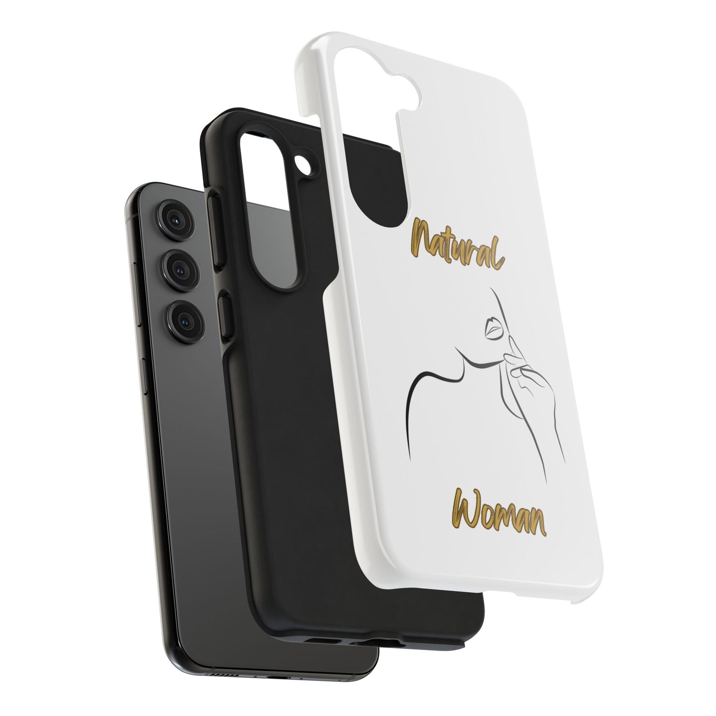 Natural Woman Chin Up (BL)Tough Phone Cases WHITE