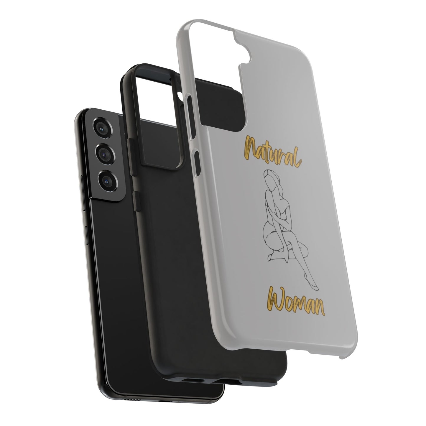 Natural Woman Shoulder Action (BL)Tough Phone Cases LIGHT GREY