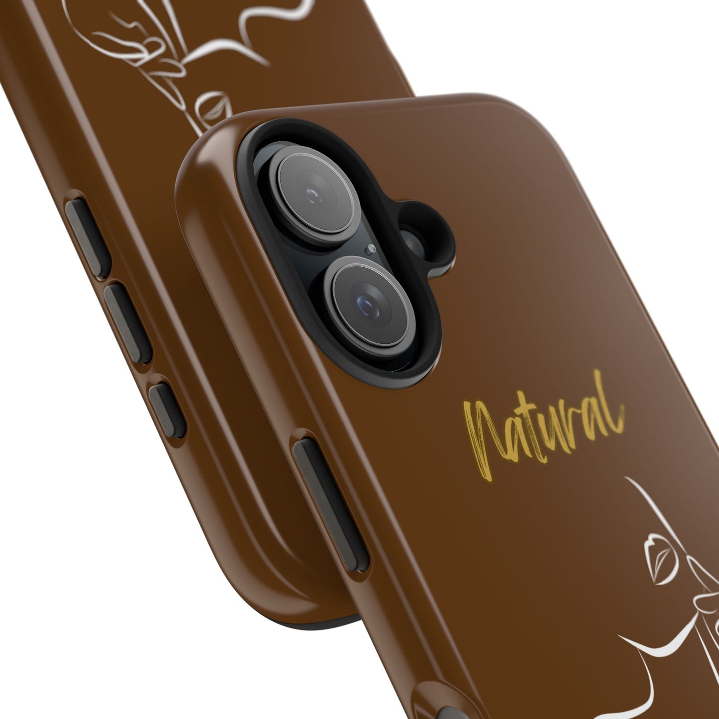 Natural Woman Chin Up (WL)Tough Phone Cases BROWN