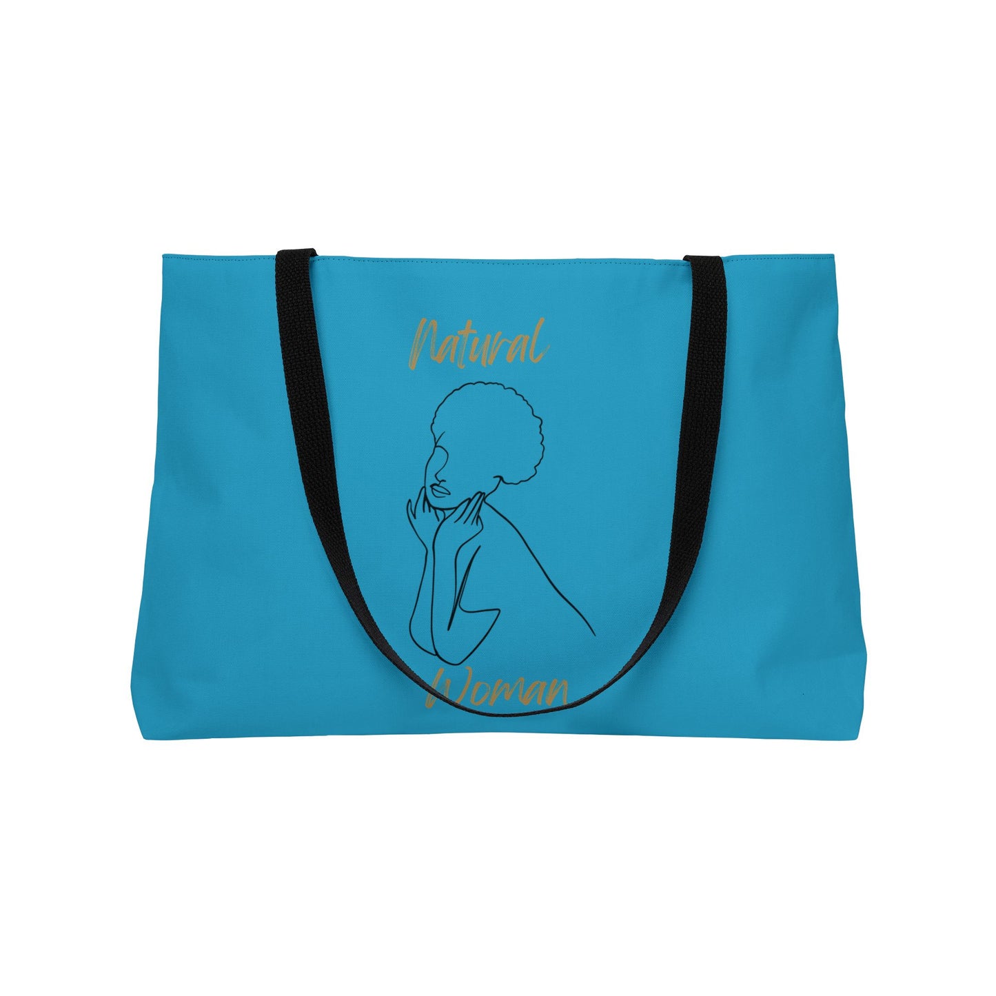 Natural Woman Cute Afro (BL) Weekender Tote Bag TURQUOISE